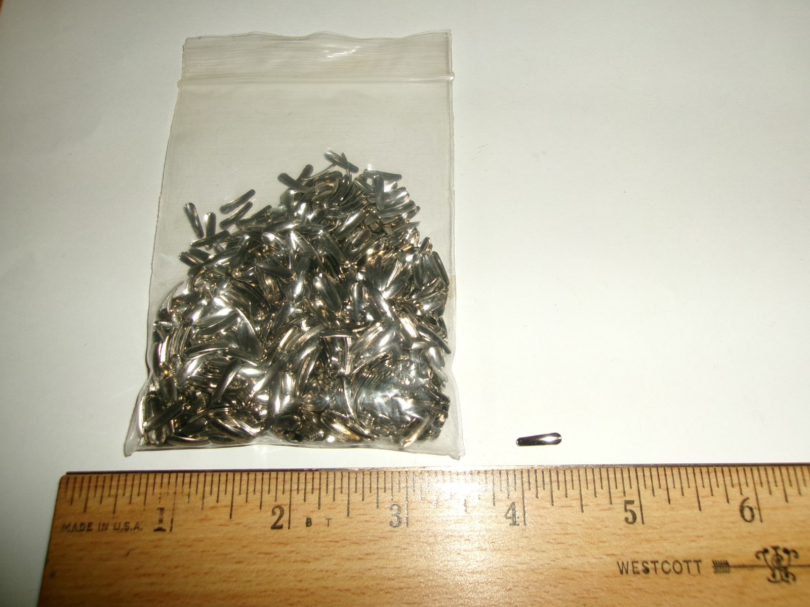 *READ* Unknown Quantity ~3/8" Nickel 0S Rocker Ice Jig Blades Lure - (lot #2)