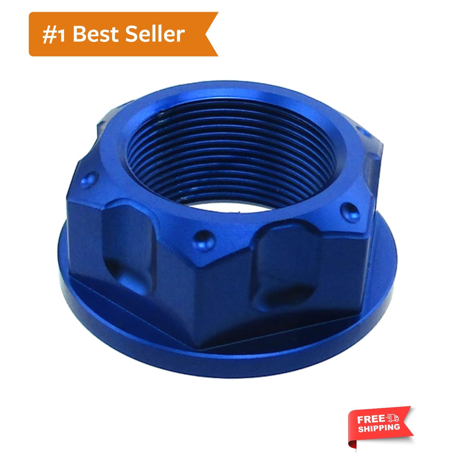 Durable Blue M22 Steering Stem Nut - Essential for Pit Dirt Bike Performance