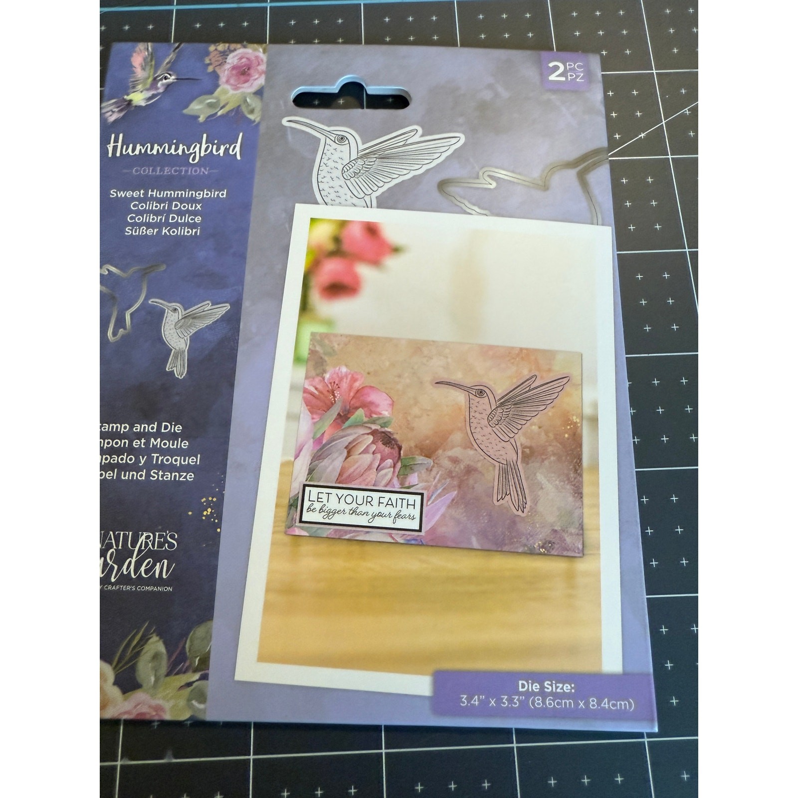 Crafters Companion Natures Garden Hummingbird Collection Stamp and Die