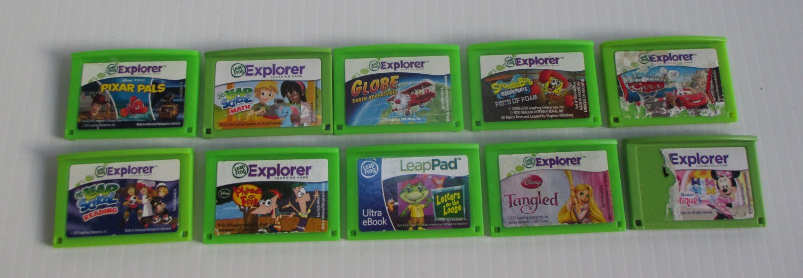 Total 10 Leap Frog Leap Pad Explorer Learning Game Cartridge Tangled Globe Etc.