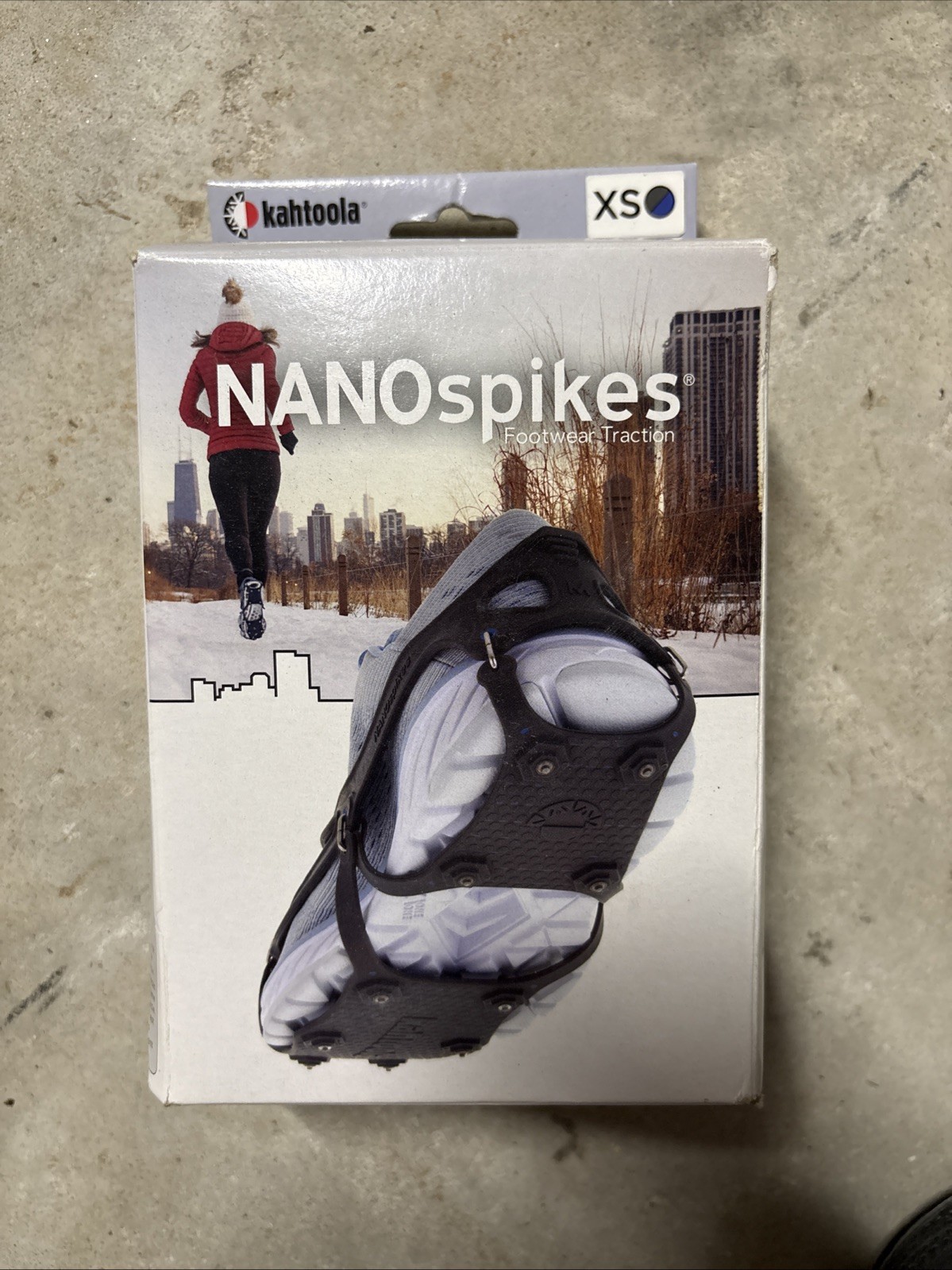 Kahtoola NANOspikes -traction for urban walking, running, hiking - Charcoal XS