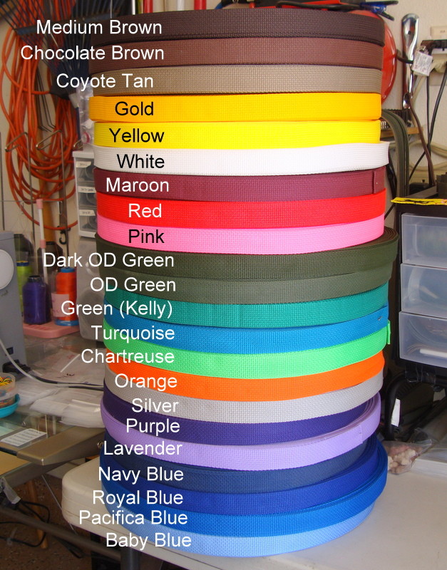 1 Inch, Webbing,  "OUT OF BUSINESS FINAL SALE"  By The Yard, 21 Color Choice USA