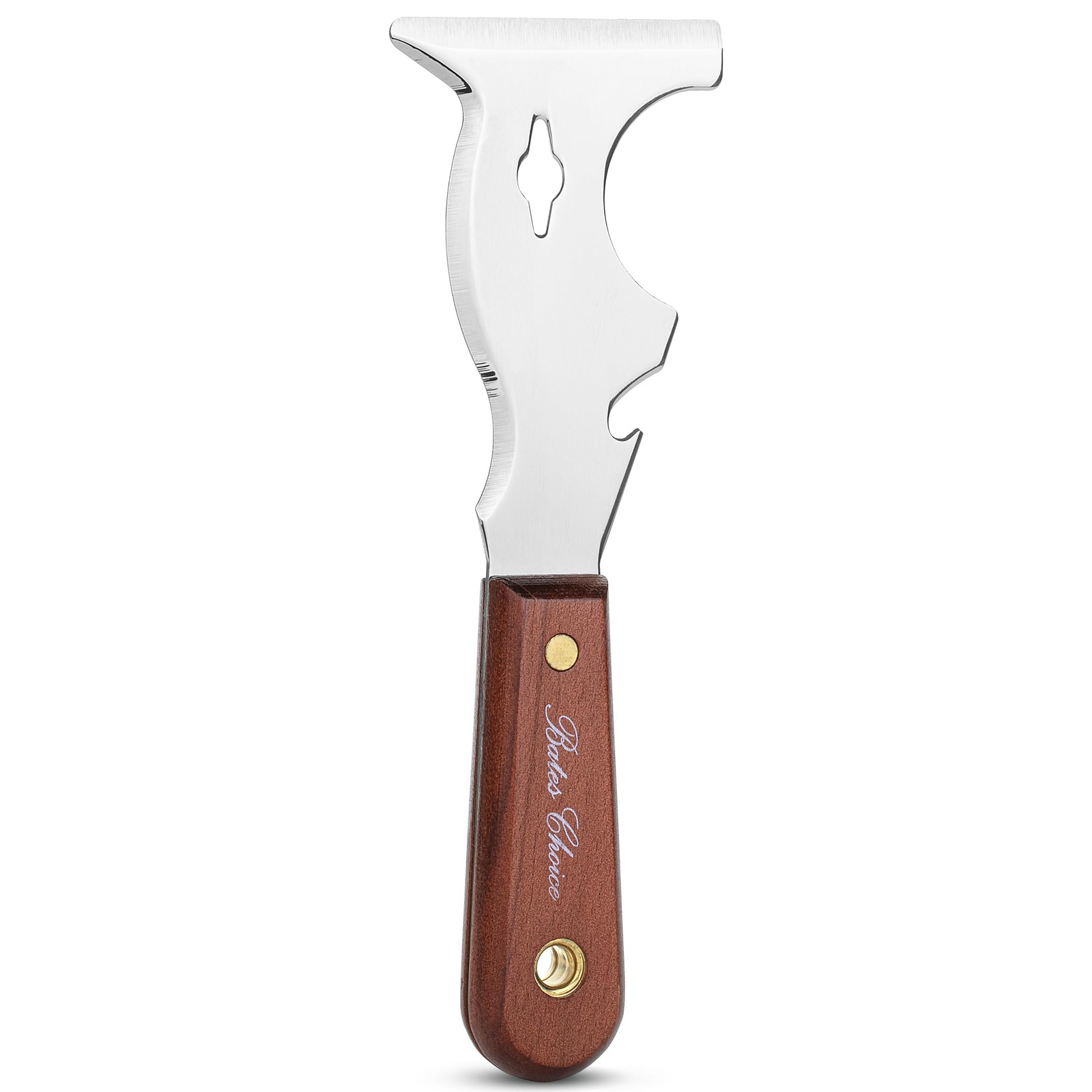 Bates- Paint Scraper, 9 in 1 Painters Tool, Mahogany Wooden 1 Pack, Plastic