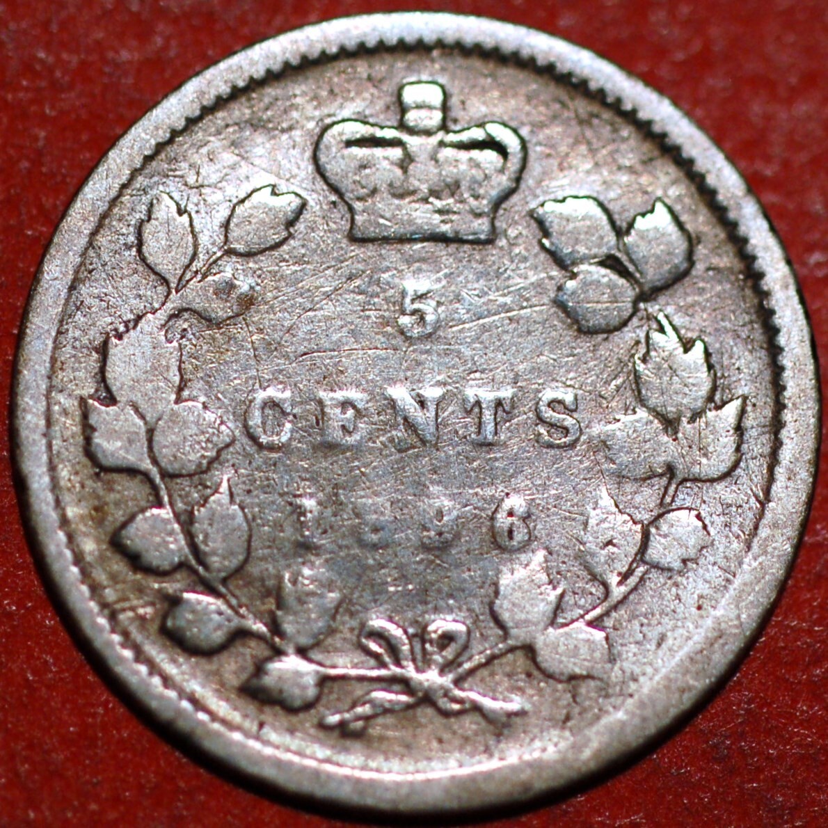 Canada 5 Cents 1886 Victoria Queen silver KM#2