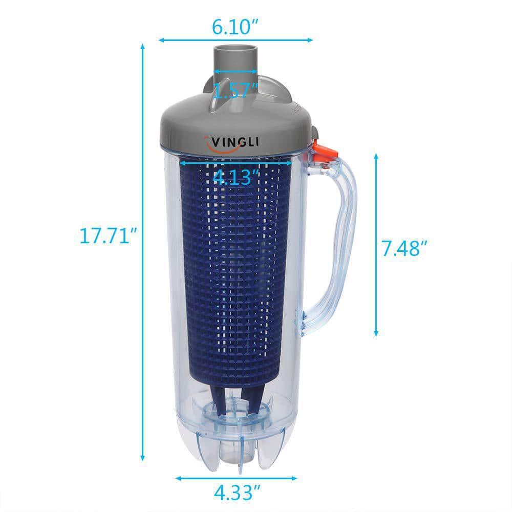 Leaf Canister with Plastic Mesh Basket Leaf Trap for Automatic Pool Vacuum Clean