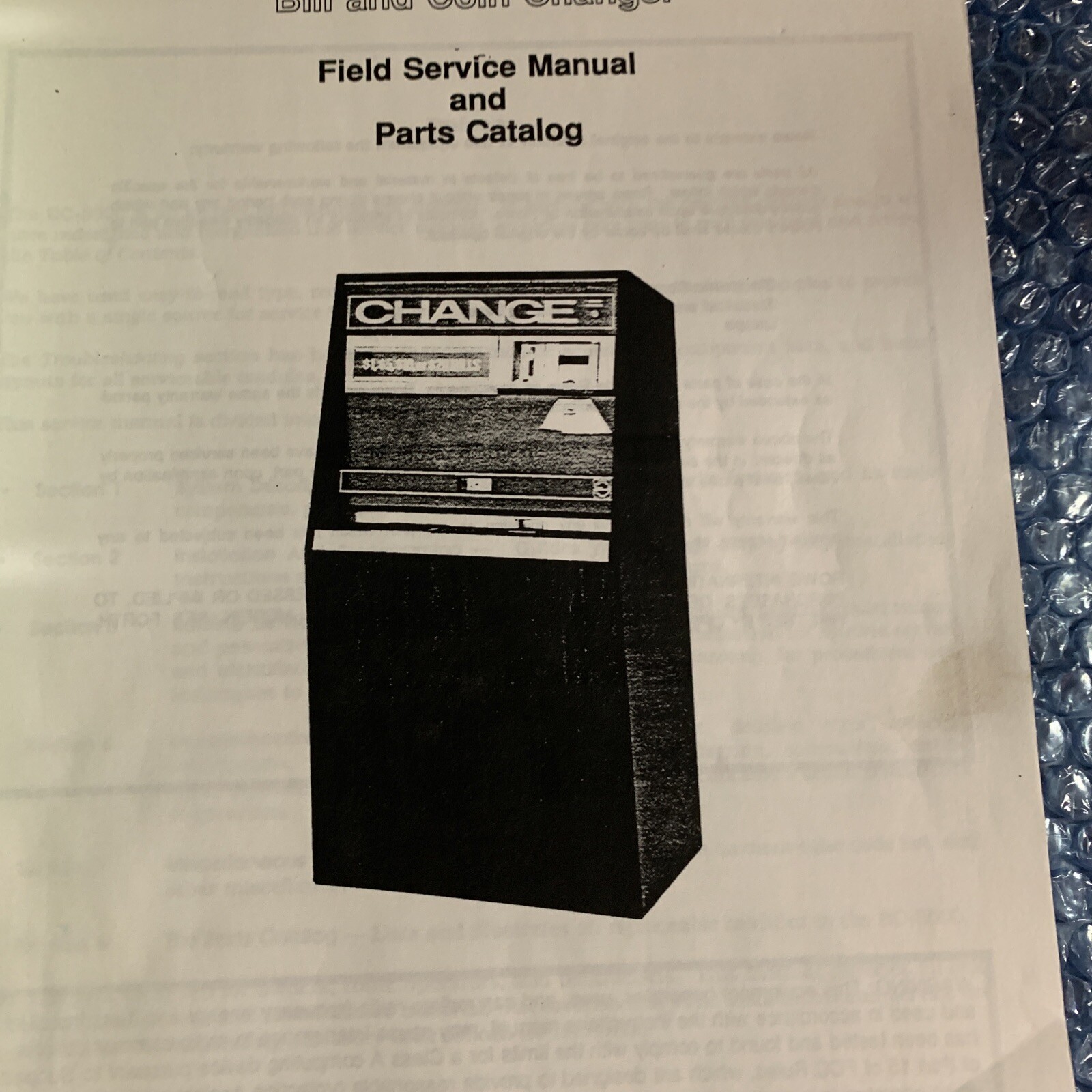 Original Rowe Bill coin changer Bc– 3500 ￼machine manual