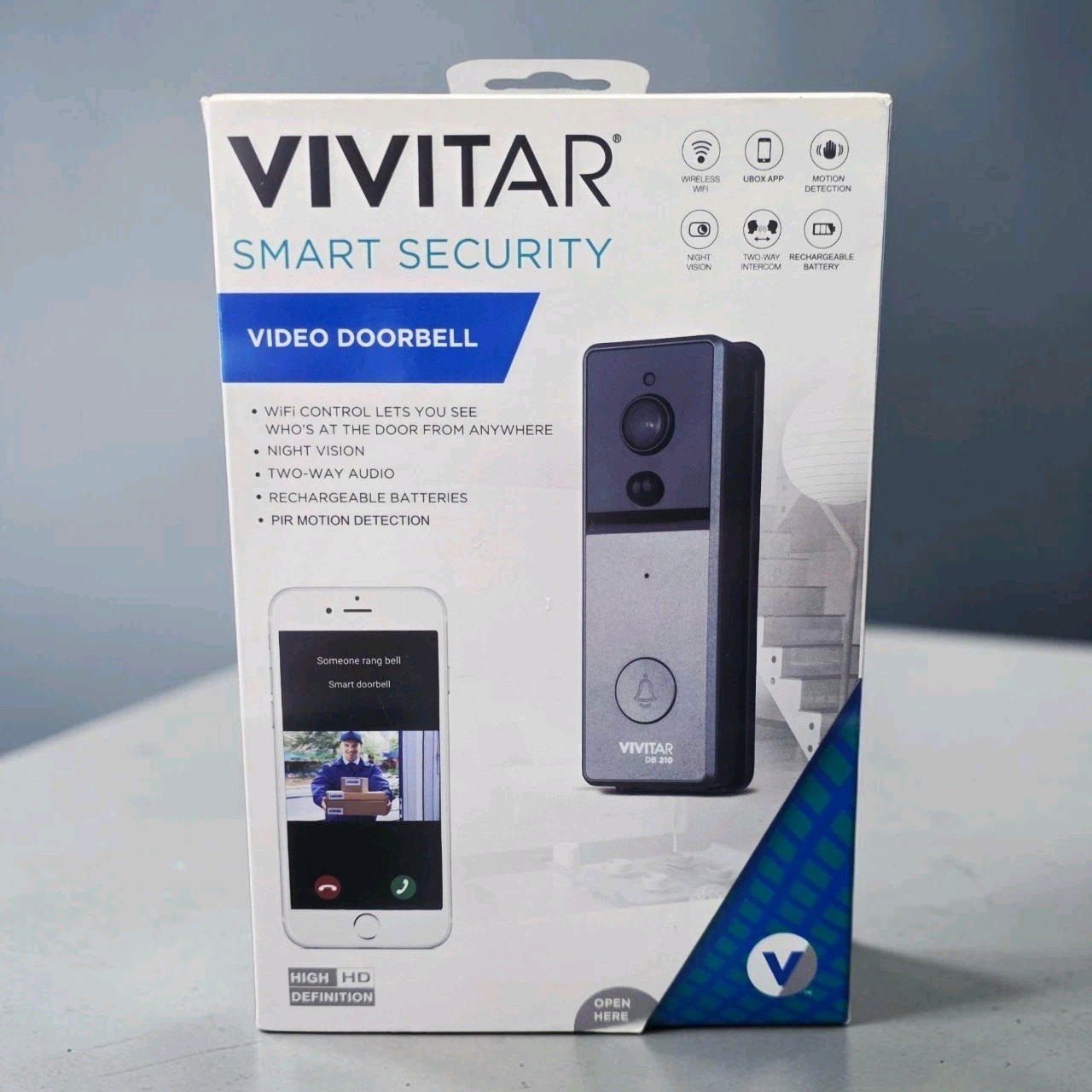 Vivitar Wireless Smart Security Video Doorbell Intercom Night Vision DB-210 New