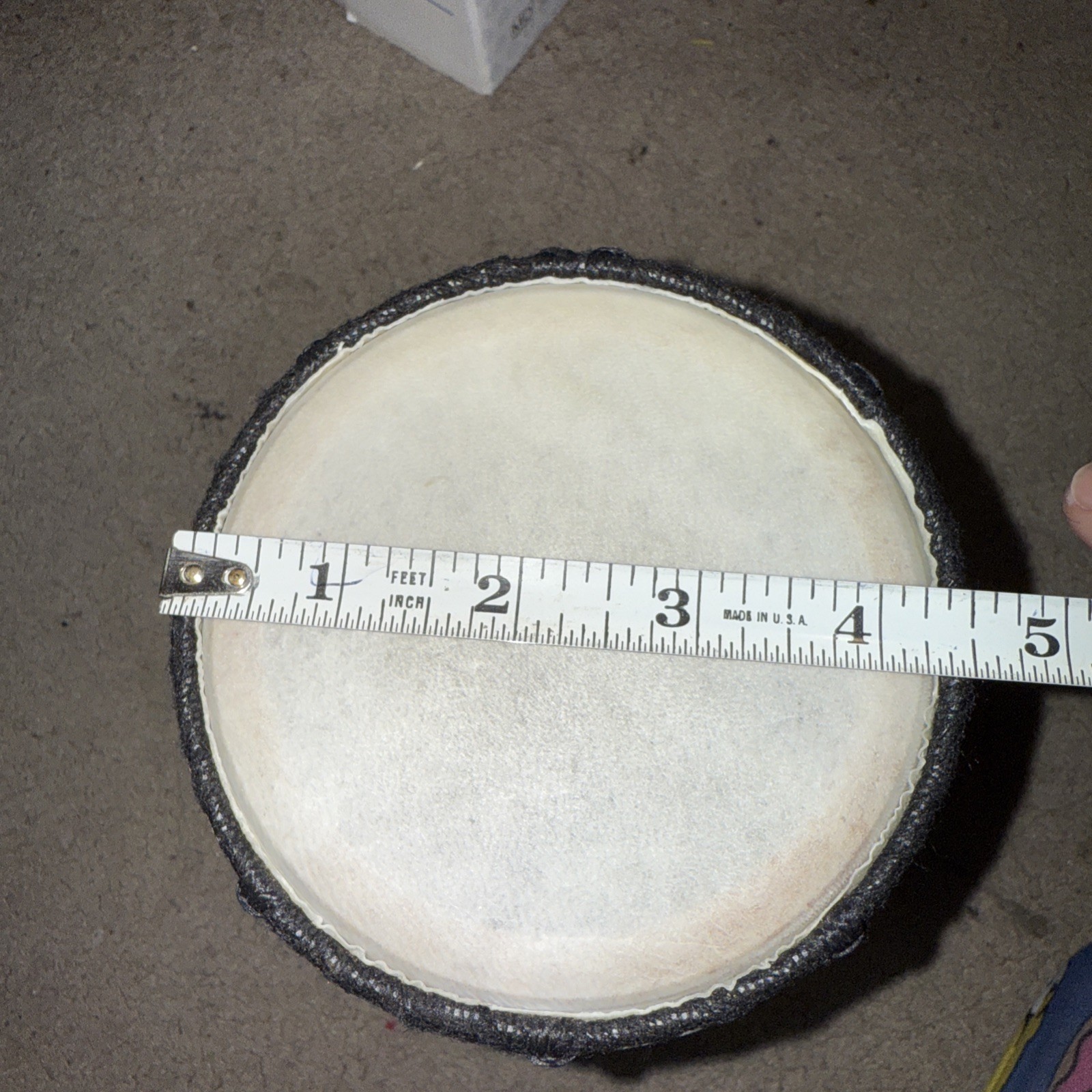 Small hand-painted djembe drum, from Bahamas.