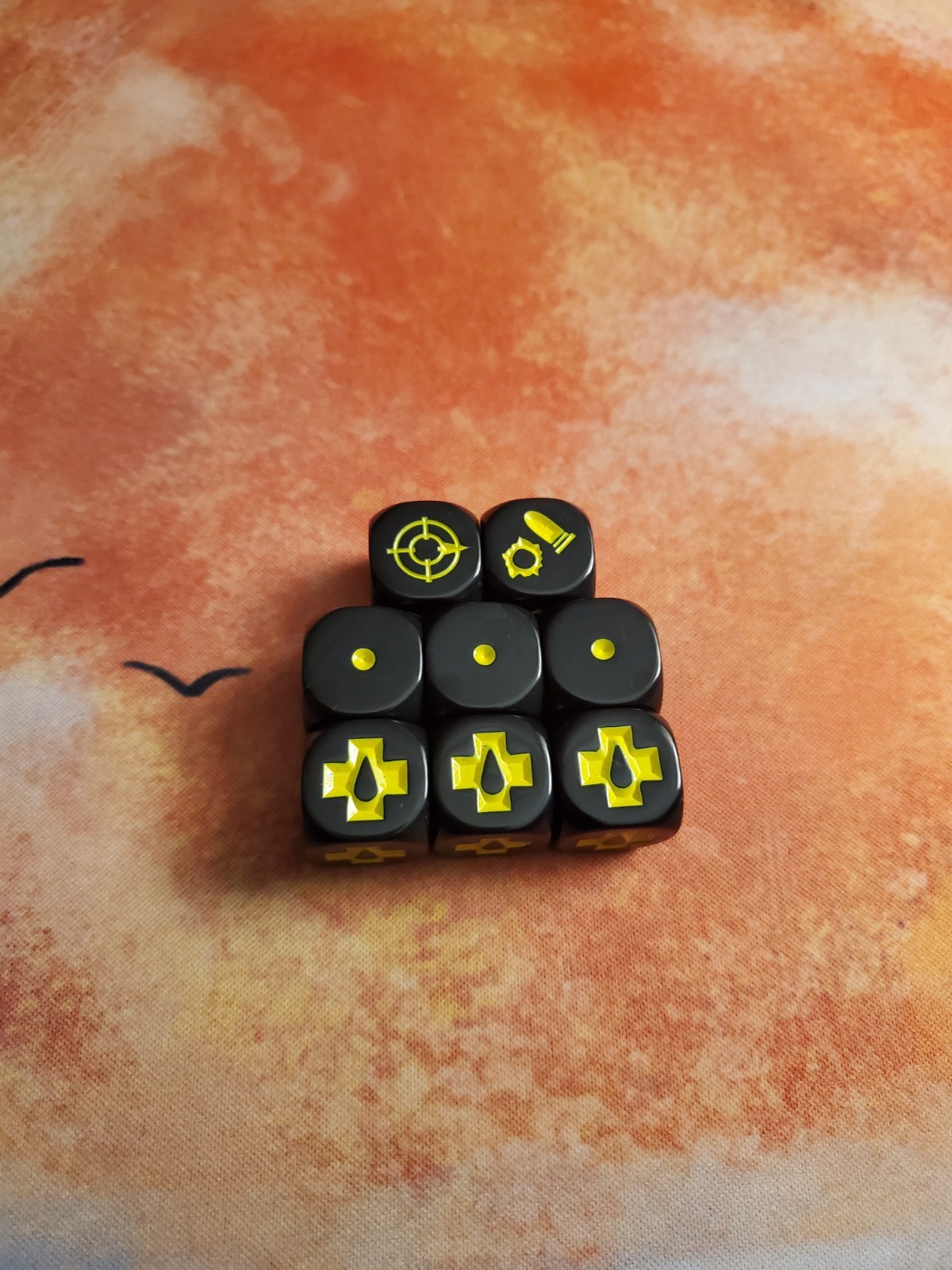 Necromunda Dice Set Games Workshop Black And Yellow