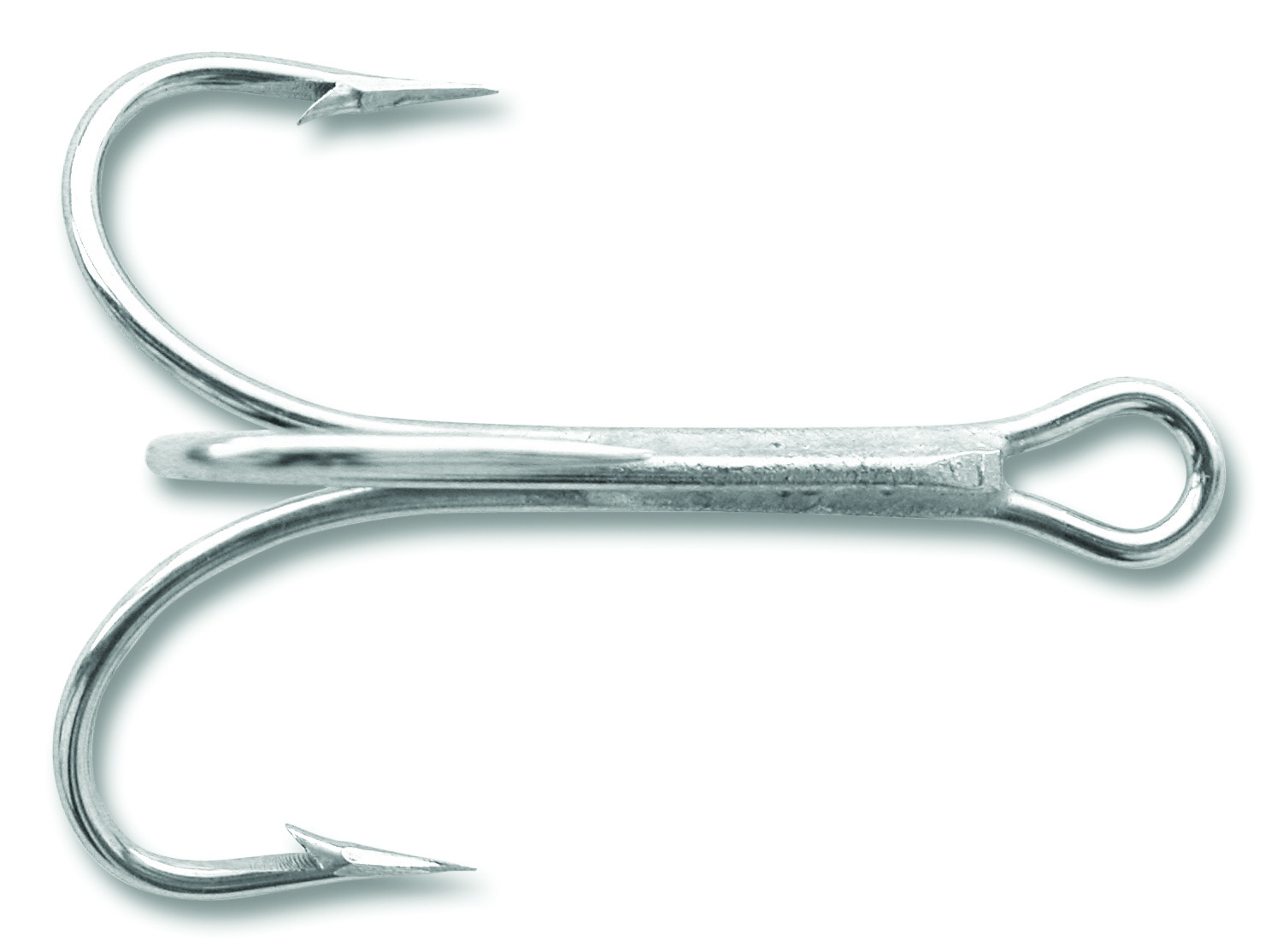 25 Pack Mustad 3551 Size 2 Nickel Ringed Style Treble Hook Hooks