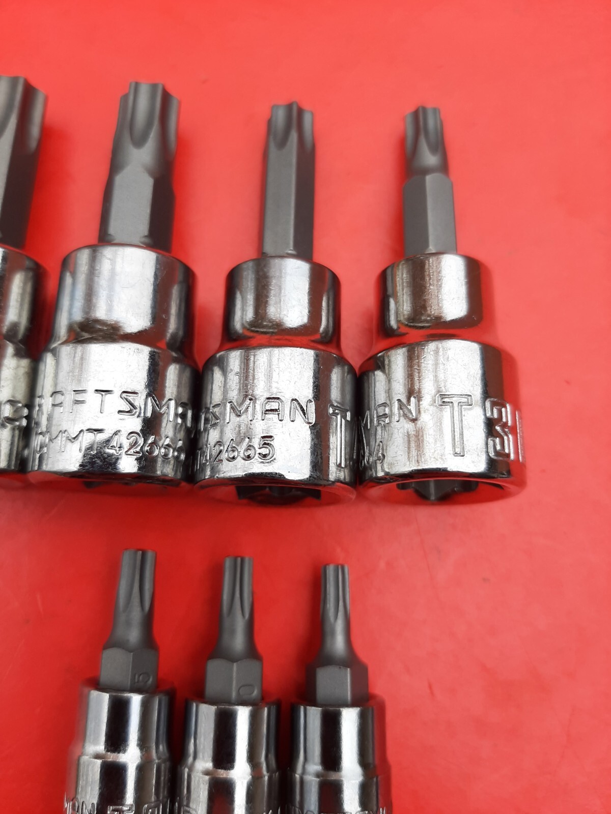 NEW CRAFTSMAN TOOLS 7 Piece 1/4 & 3/8" Drive Torx Star Bit Driver Socket Set