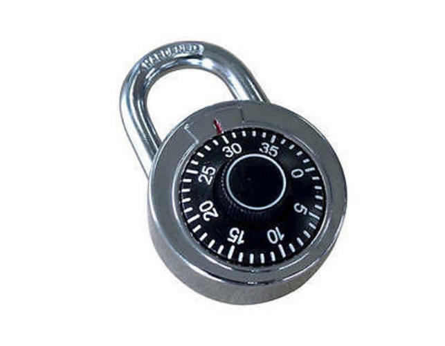 2" Pad Lock Hardened Steel Shackle Dial Combination School Gym Locker Padlock