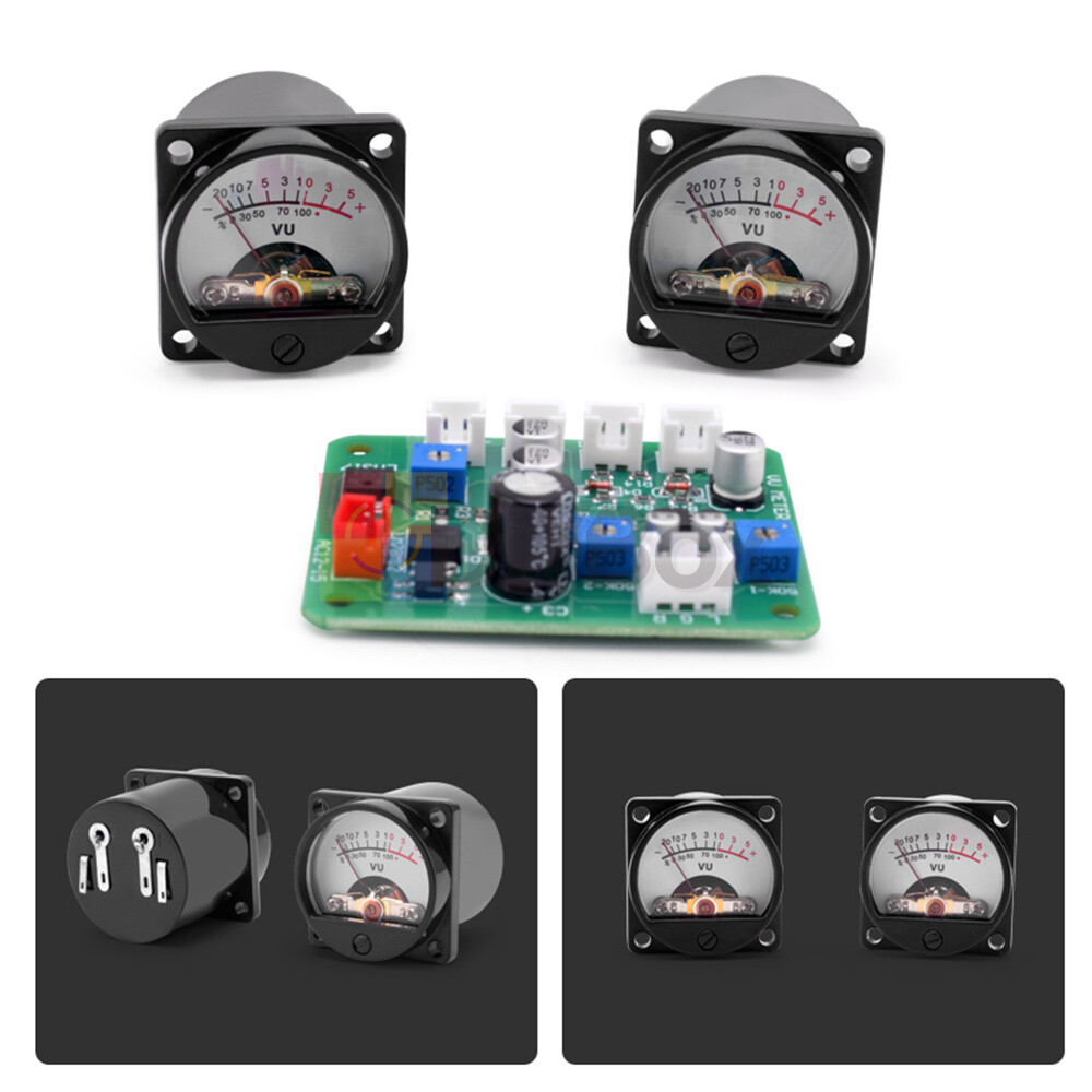 2x VU Meter DB Panel Sound Level Display & Driver Board for DIY Amplifier New