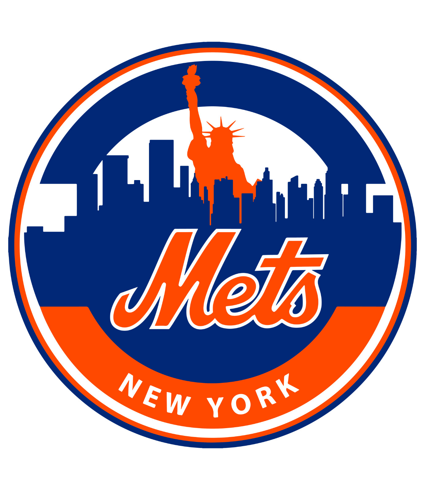 NY Mets Baseball  3" Decal Sticker  / FREE SHIPPING (BUY2 GET 1 FREE)