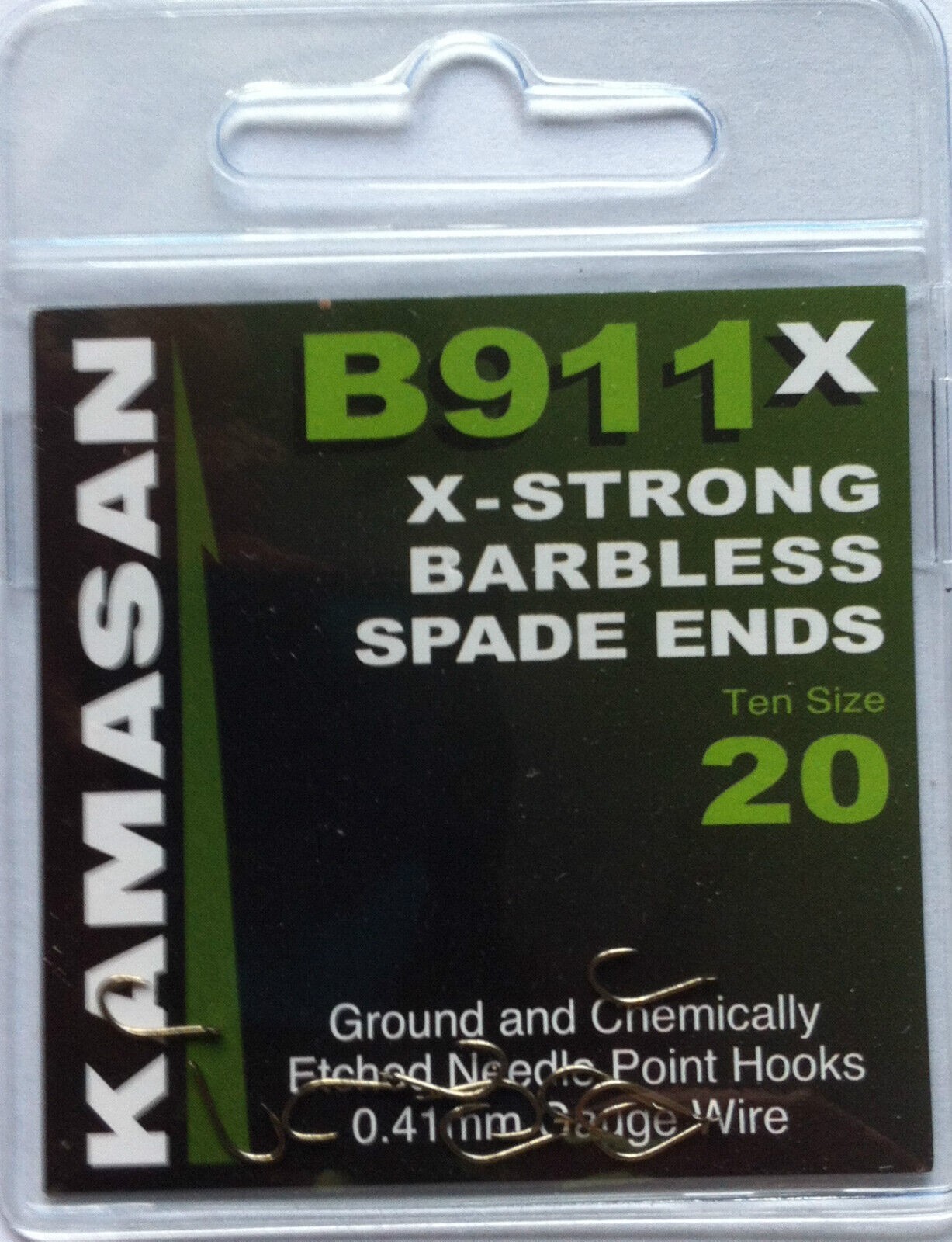 Kamasan B911X Barbless Spade End Size 20 X 4 Packets