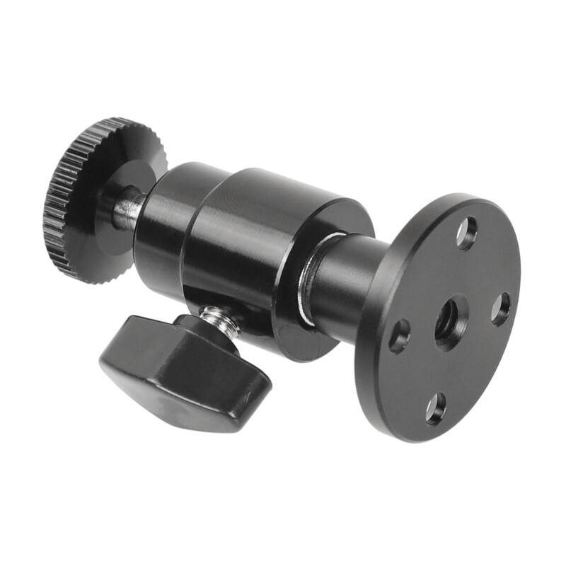 Wall Mount 1/4-20 Mini BallHead Mounts for Monitors/Surveillances System Support