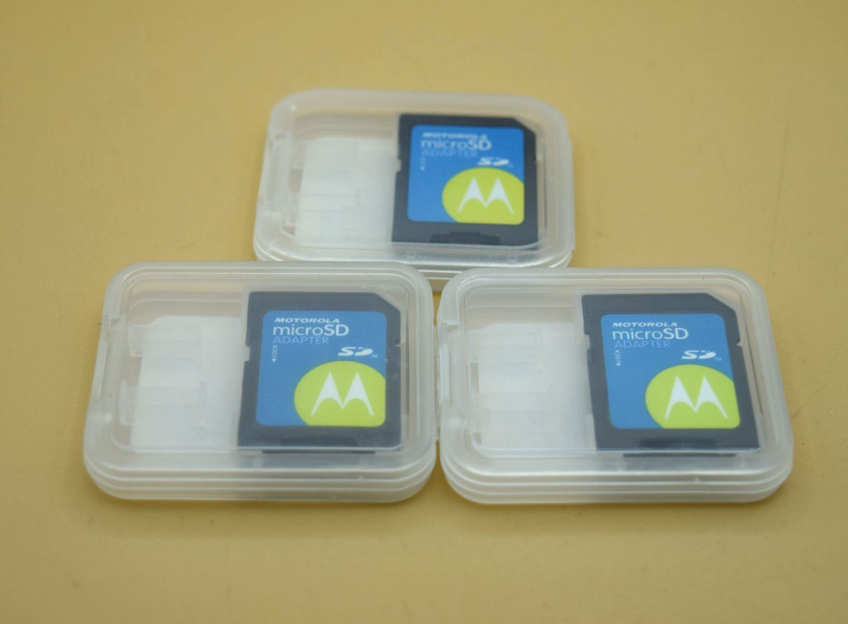 LOT OF 3 Motorola microSD/microSDHC/microSDXC adapter *NO memory cards inside