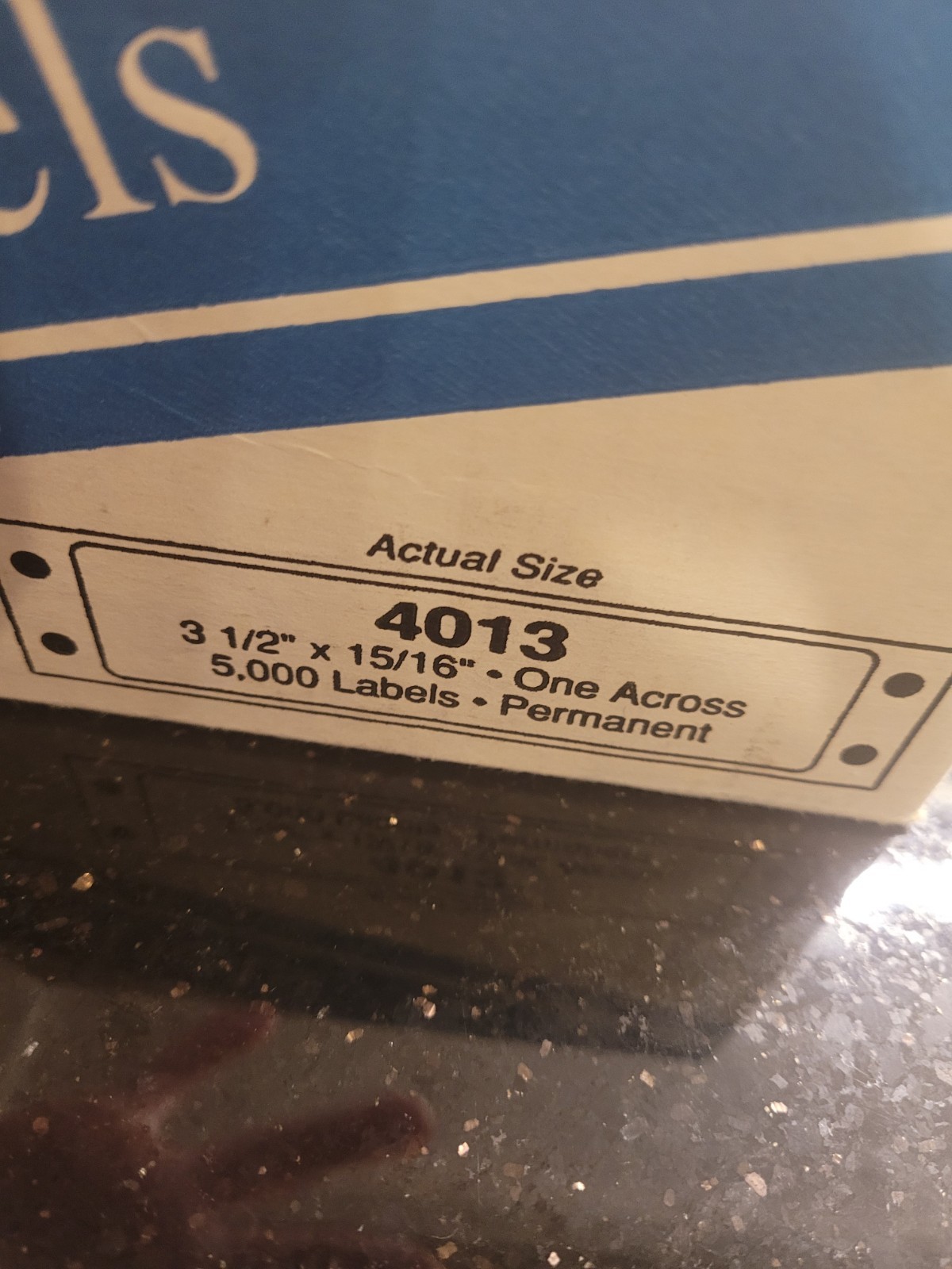 Avery 4013 Continuous Computer Labels 3-1/2 x 15/16 5000 Permanent Dot Matrix