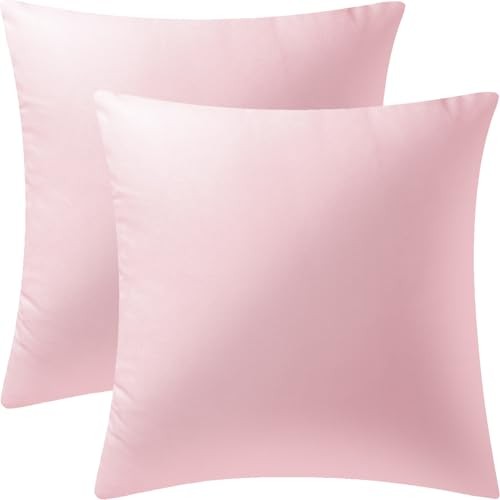 2 Pack 18x18 Pillow Cover Velvet Pillow 18" x 18" (Pack of 2) Bright Pink