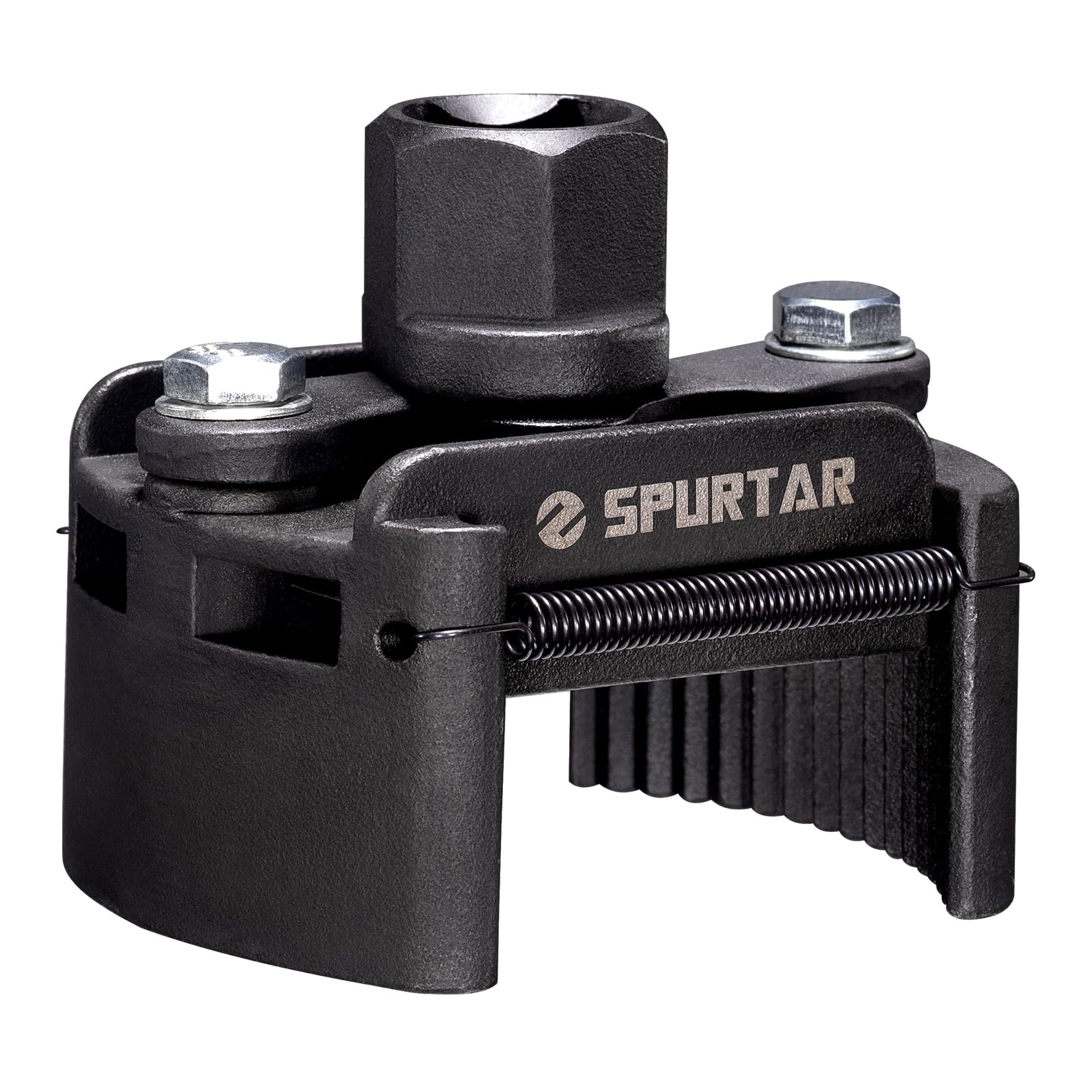 Spurtar Adjustable Oil Filter Wrench 2-3/8 to 3-1/8 inch 60-80mm, Black