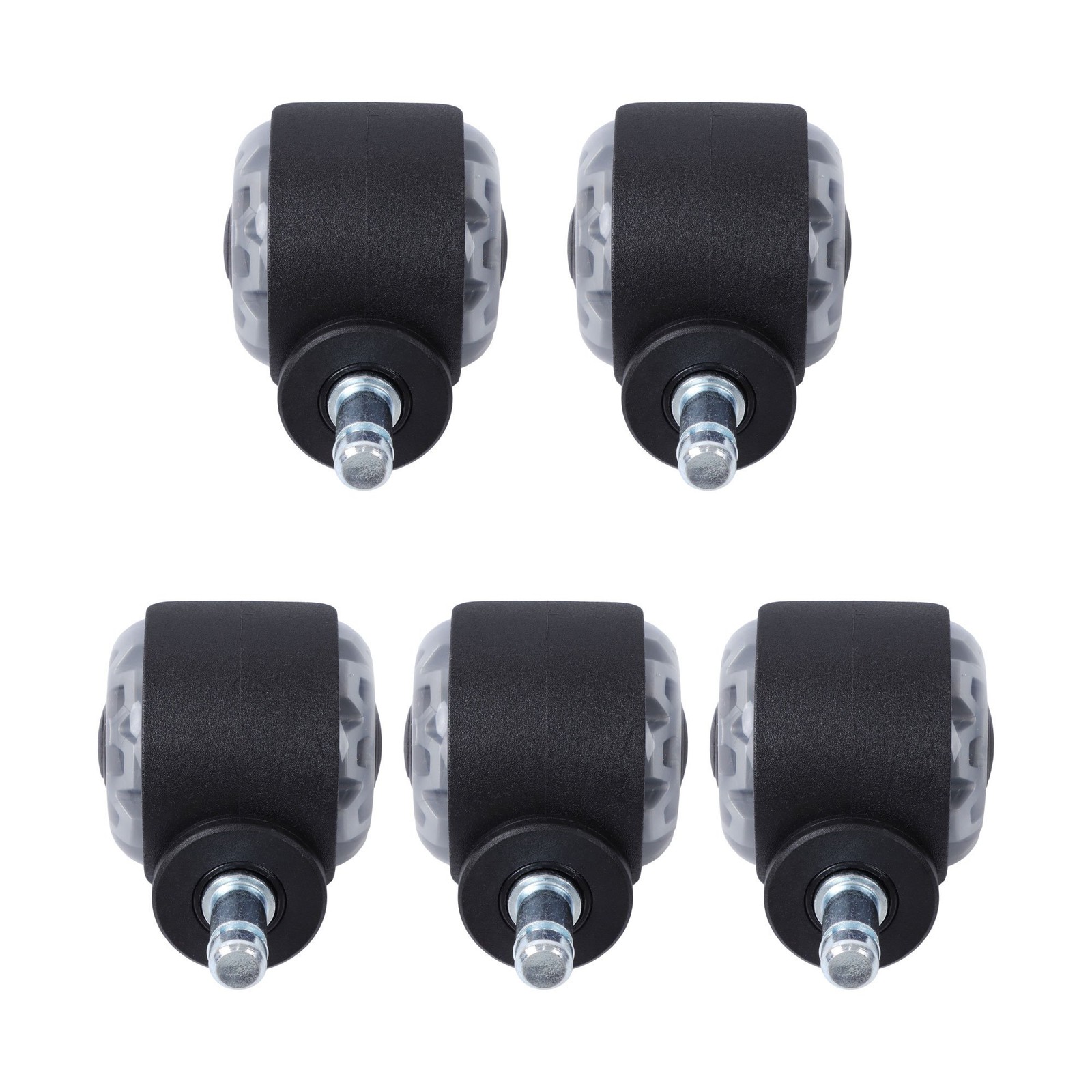 5 Pack 2 Inch With 360° Steering Wheels Office Chair Rubber Caster Wheels