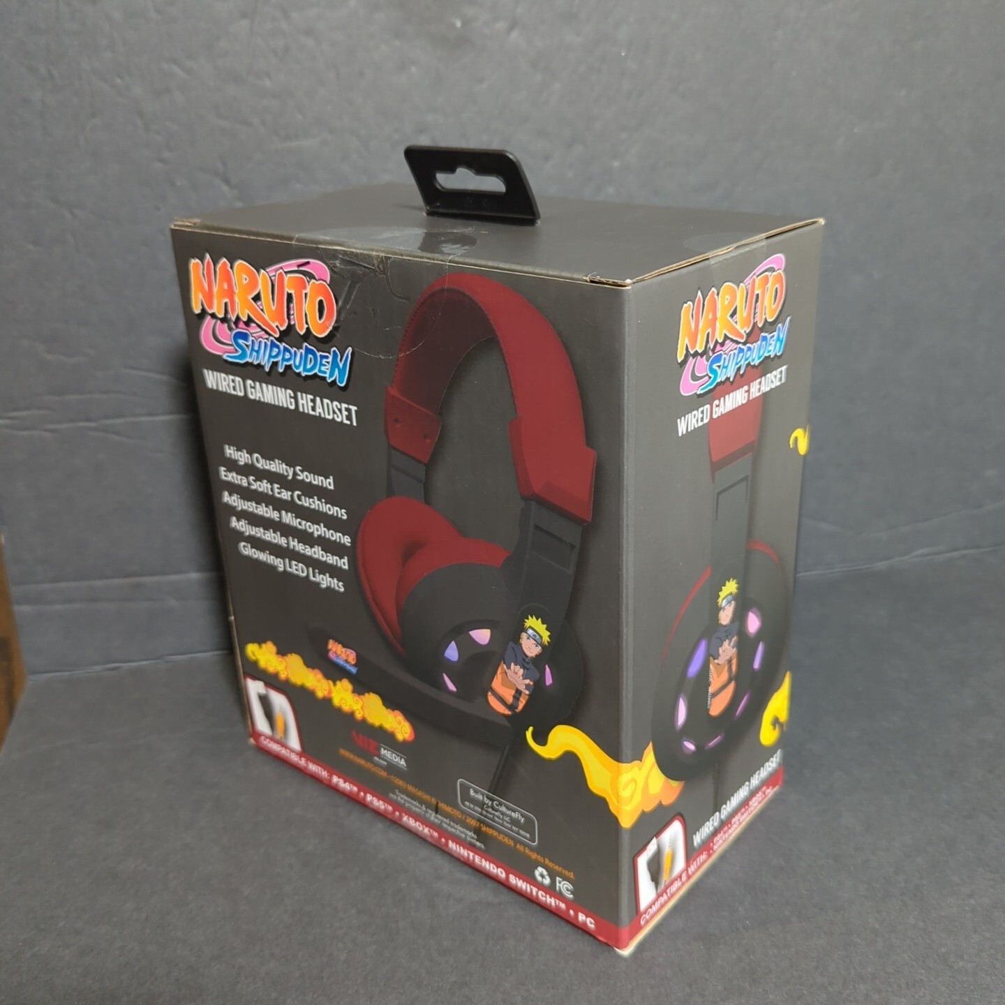 Naruto Shippuden Wired Gaming Headset - Compatible PS4 PS5 Xbox Switch PC