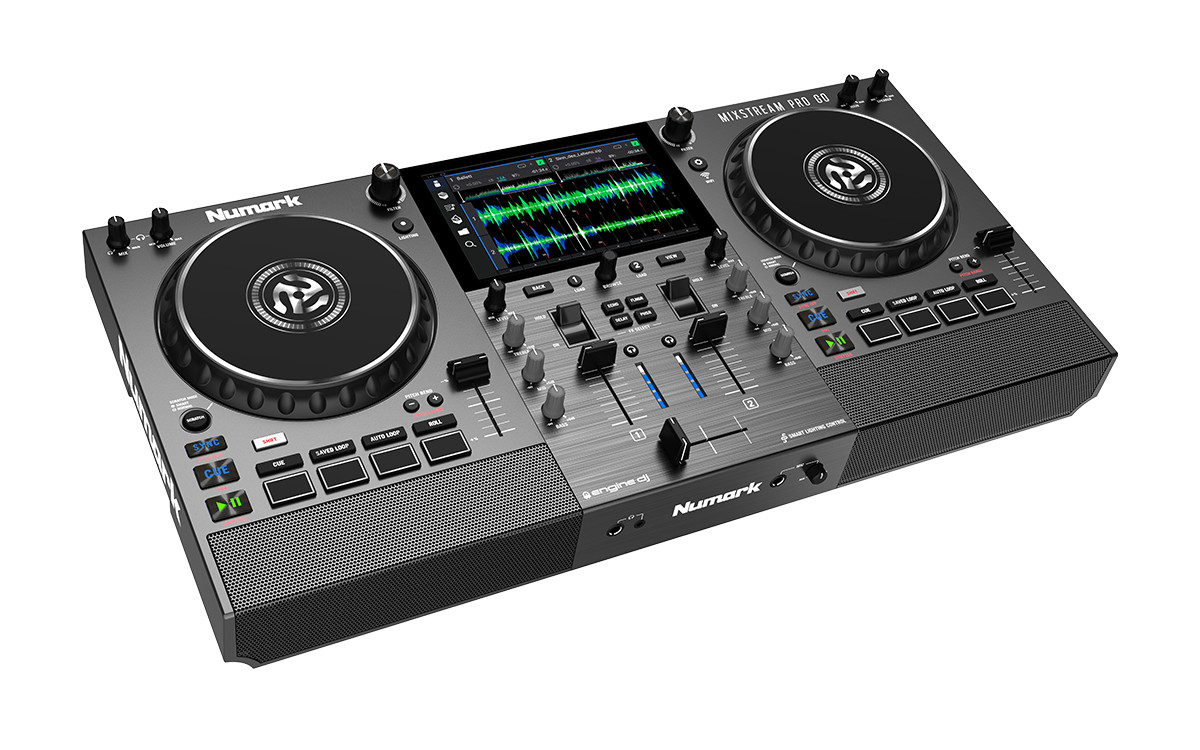 Numark Mixstream Pro Go Battery-Powered StandAlone Streaming DJ Controller with