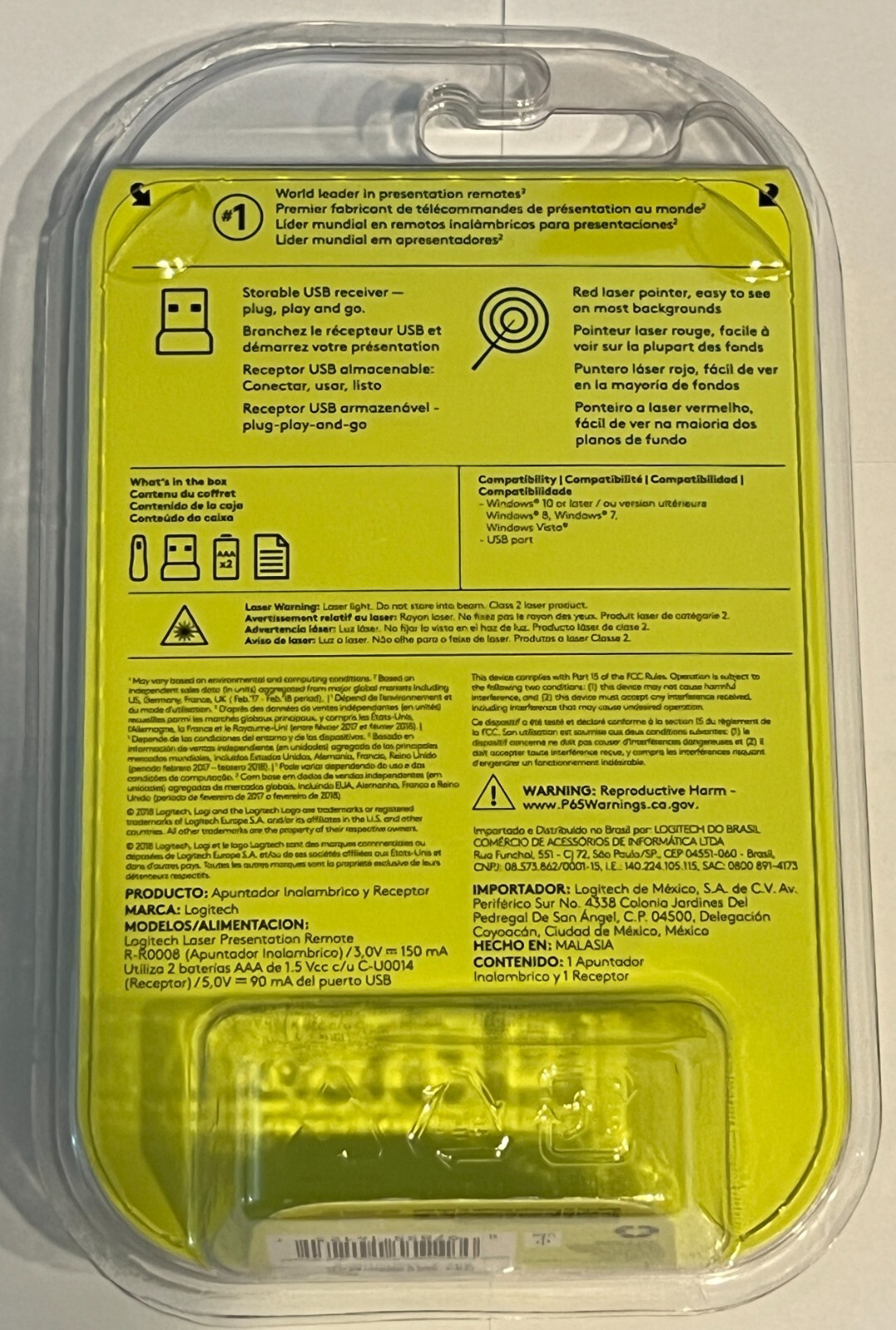 New & Sealed - Logitech Laser Presentation Remote Black (910-005467)
