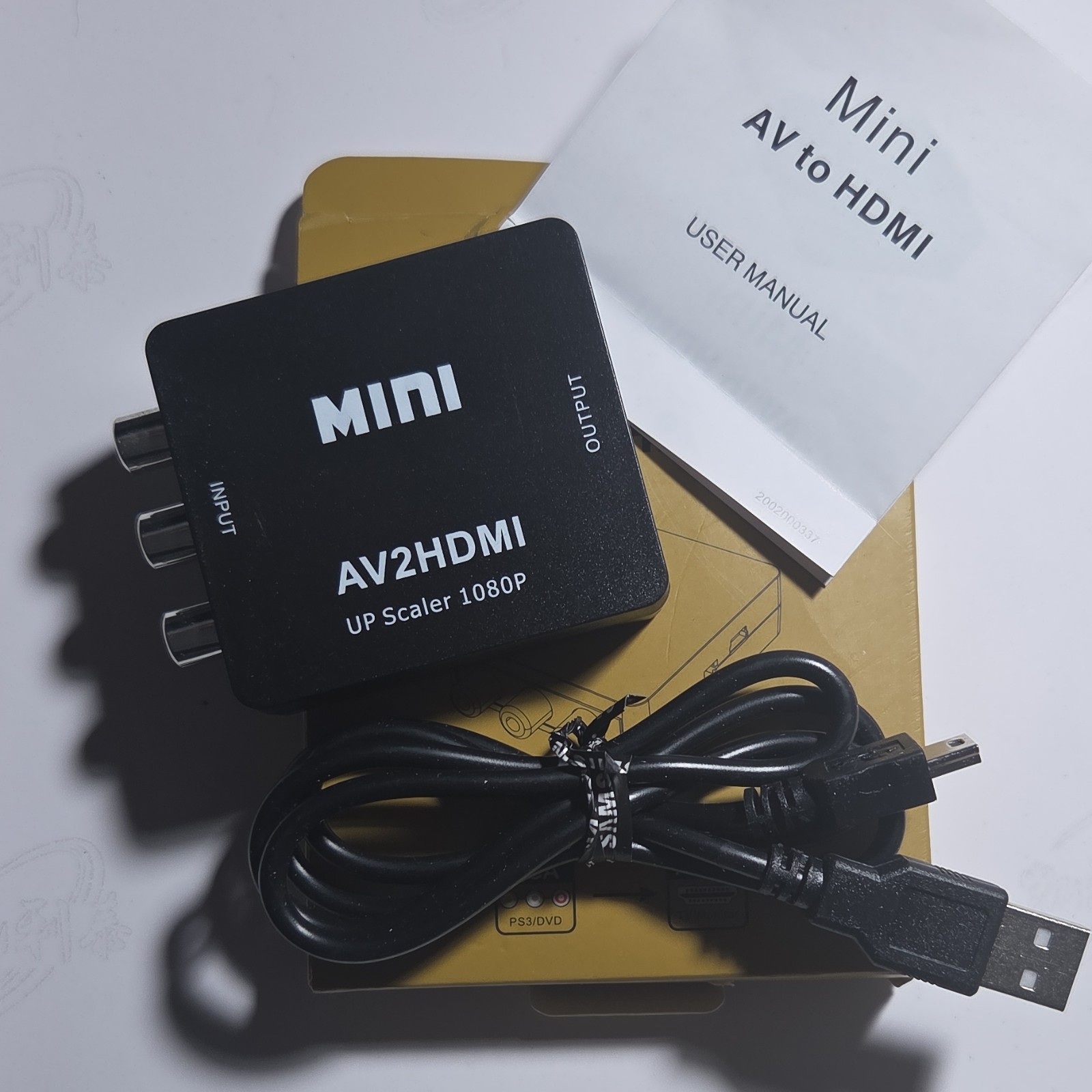 AV2HDMI Up Scaler Converter 1080P RCA to HDMI Analog to Digital Console/Tabletop