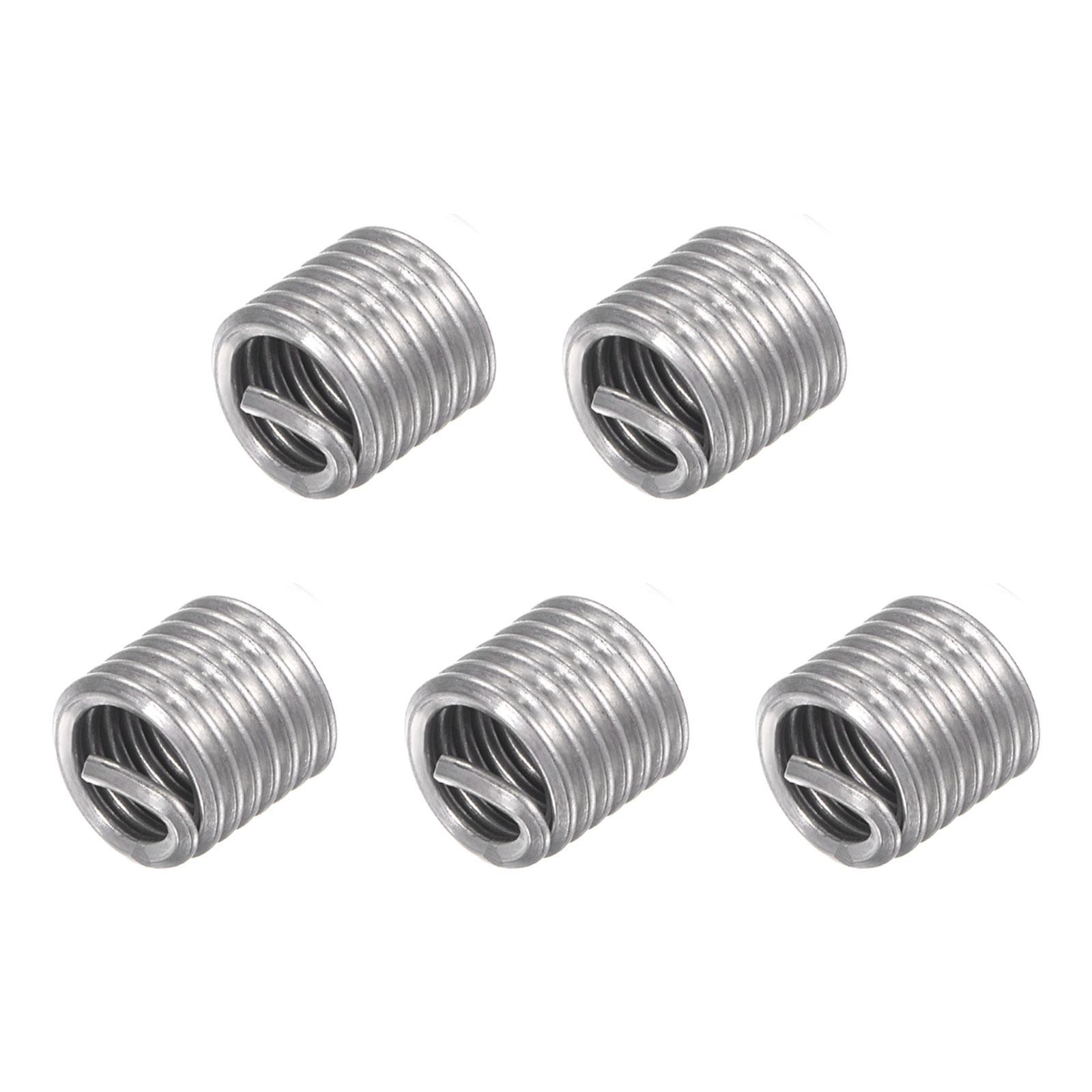 1/4-20 UNC 1.5D 304 Stainless Steel Wire Thread Insert Threaded Sleeve 5pcs
