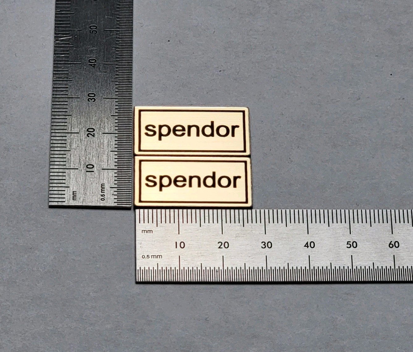 Spendor Speaker Badge Logo Emblem Gold Pair With Self Stick Adhesive