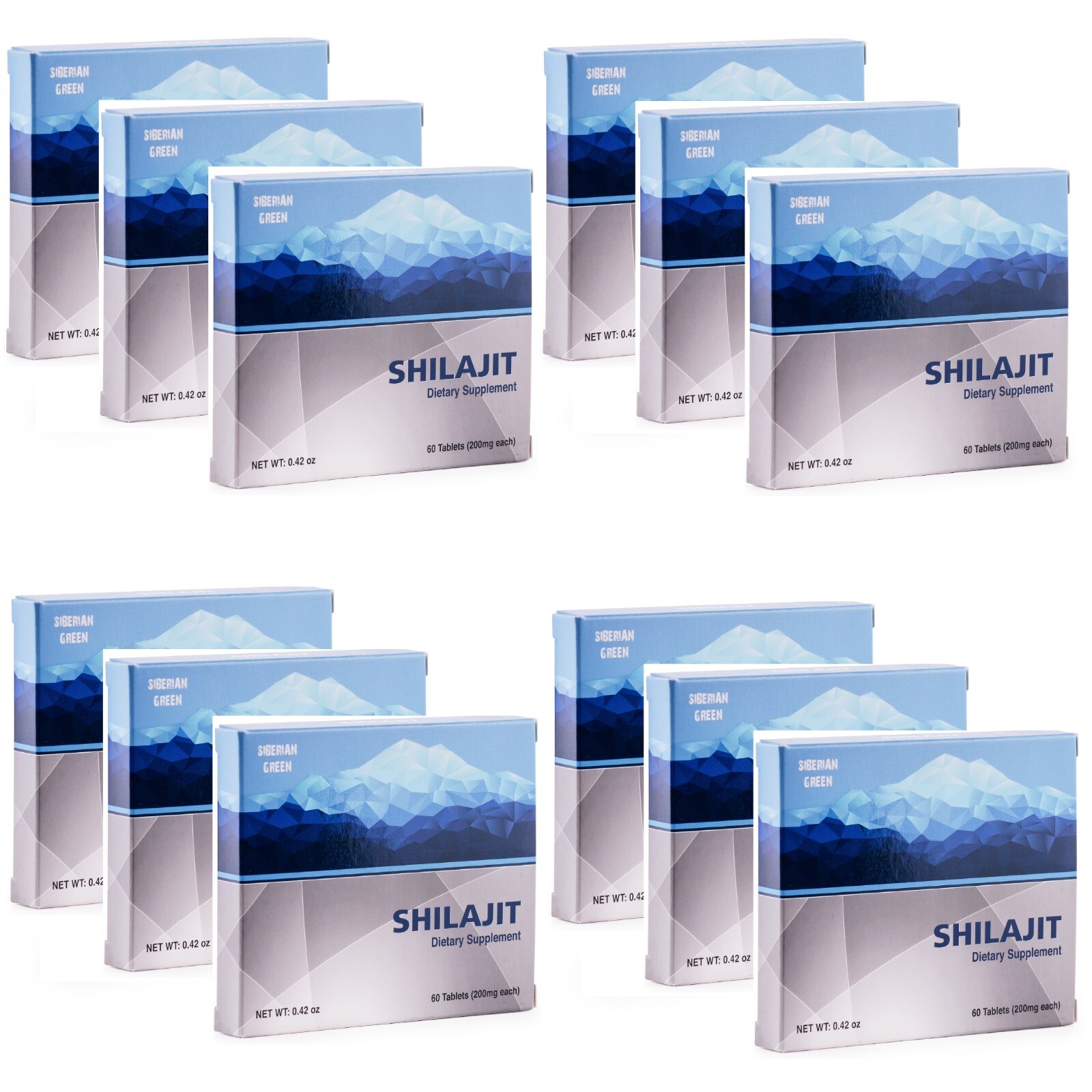 720 (12x60 Pack) Altaic Pure Shilajit Mumijo Dry Drops Resin Natural & Organic