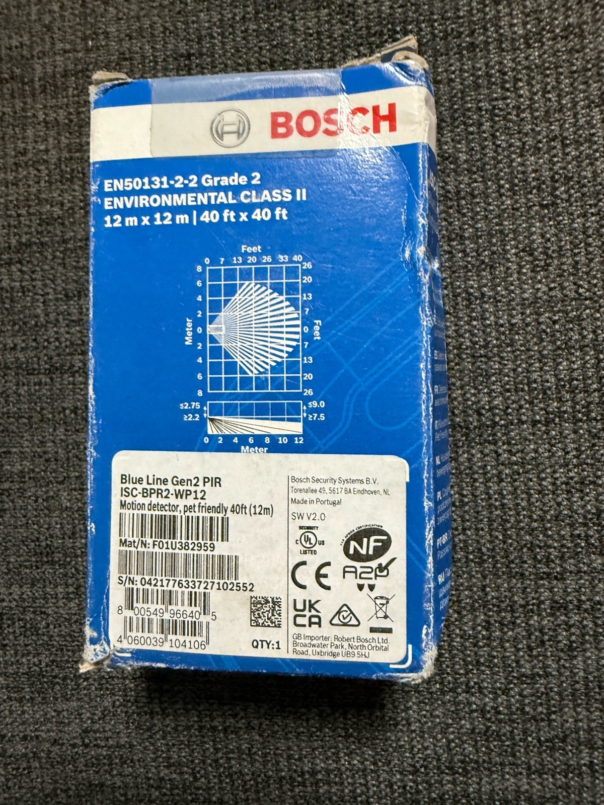 NEW BOSCH ISC-BPR2WP12 BLUE LINE GEN 2 MOTION DETECTOR