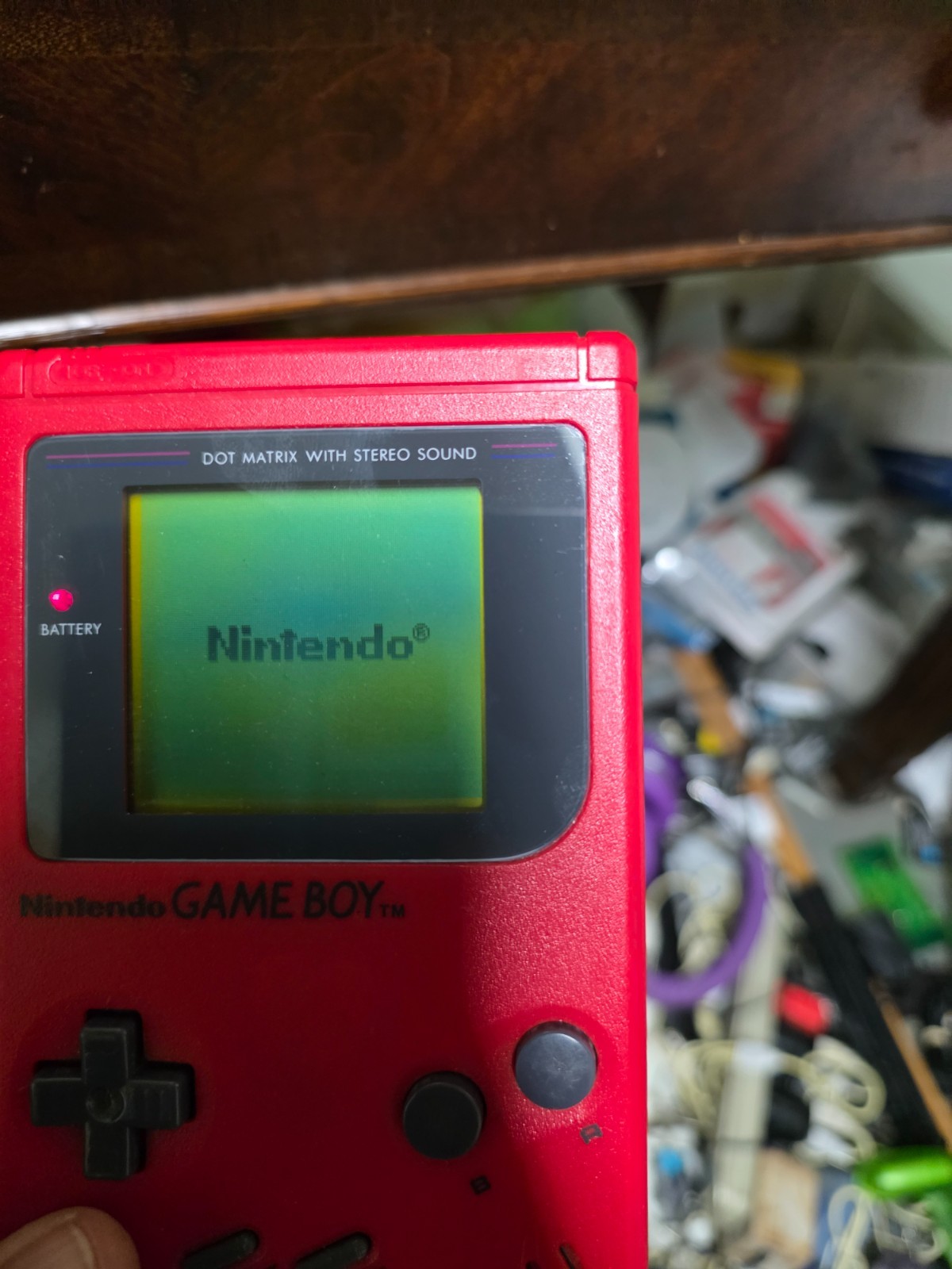 RED Gameboy Original DMG-01 Console Tested and Working Good #B16