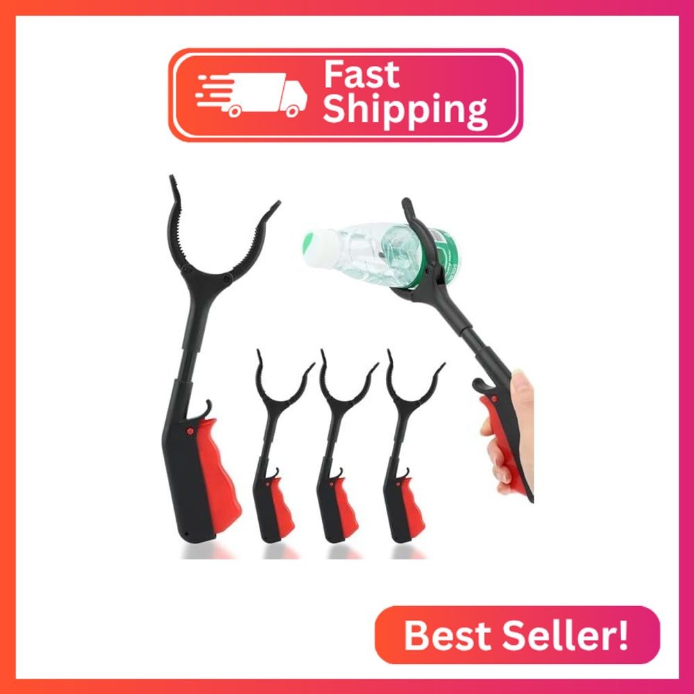 Trash Grabber Tool 4pcs 30cm 12inch Short Grabber Reacher Tool Claw Rubbish Tong