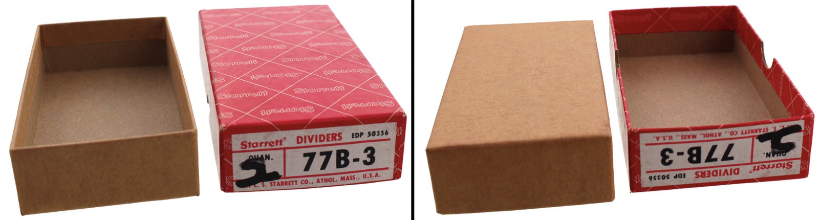 Orig. Box for Starrett No. 77B-3 Dividers - mjdtoolparts