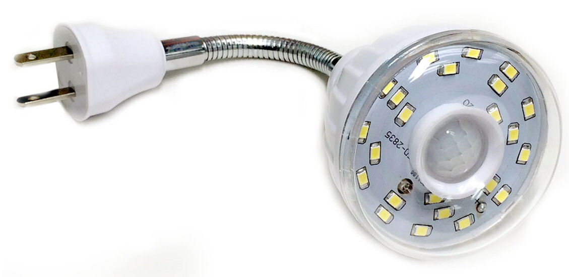 Motion-Activated Bright LED Night Light For AC Outlet Plug-In No Wiring Needed
