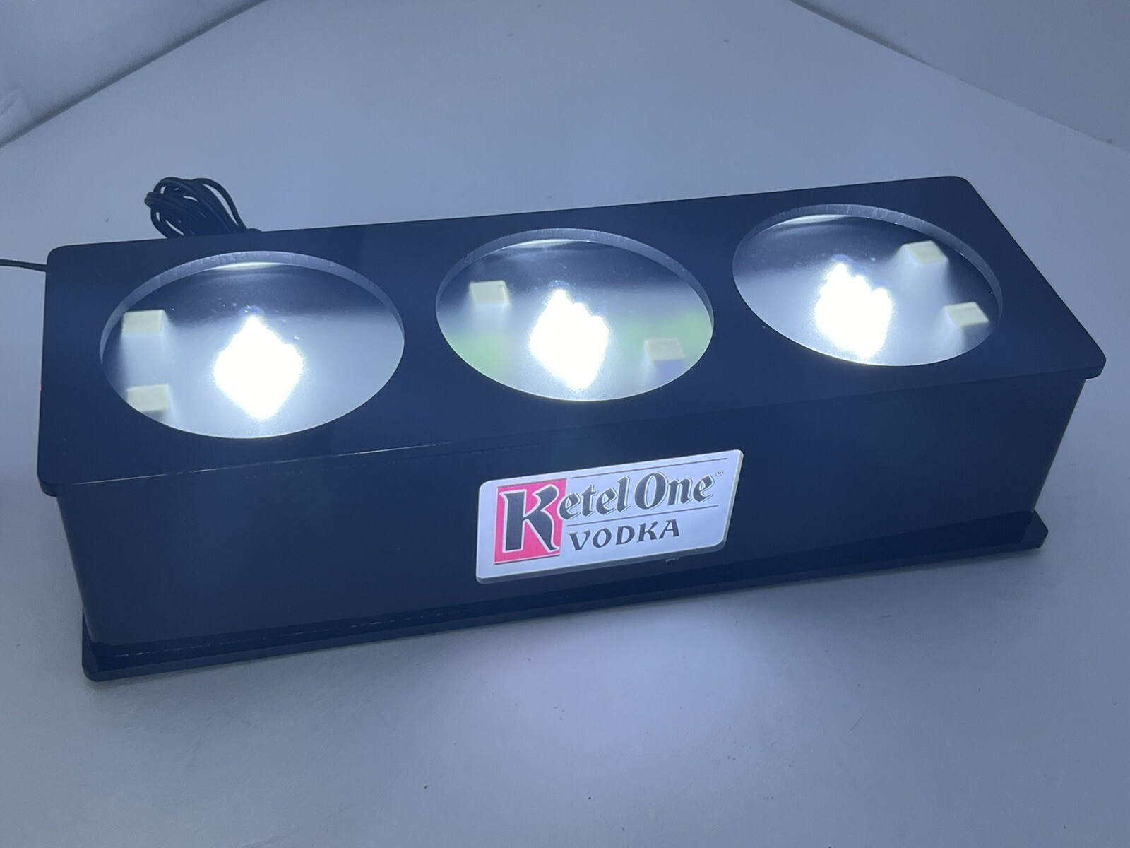 Ketel One Vodka  Lighted Advertising Triple 3 Bottle Display New Bar Glorifier