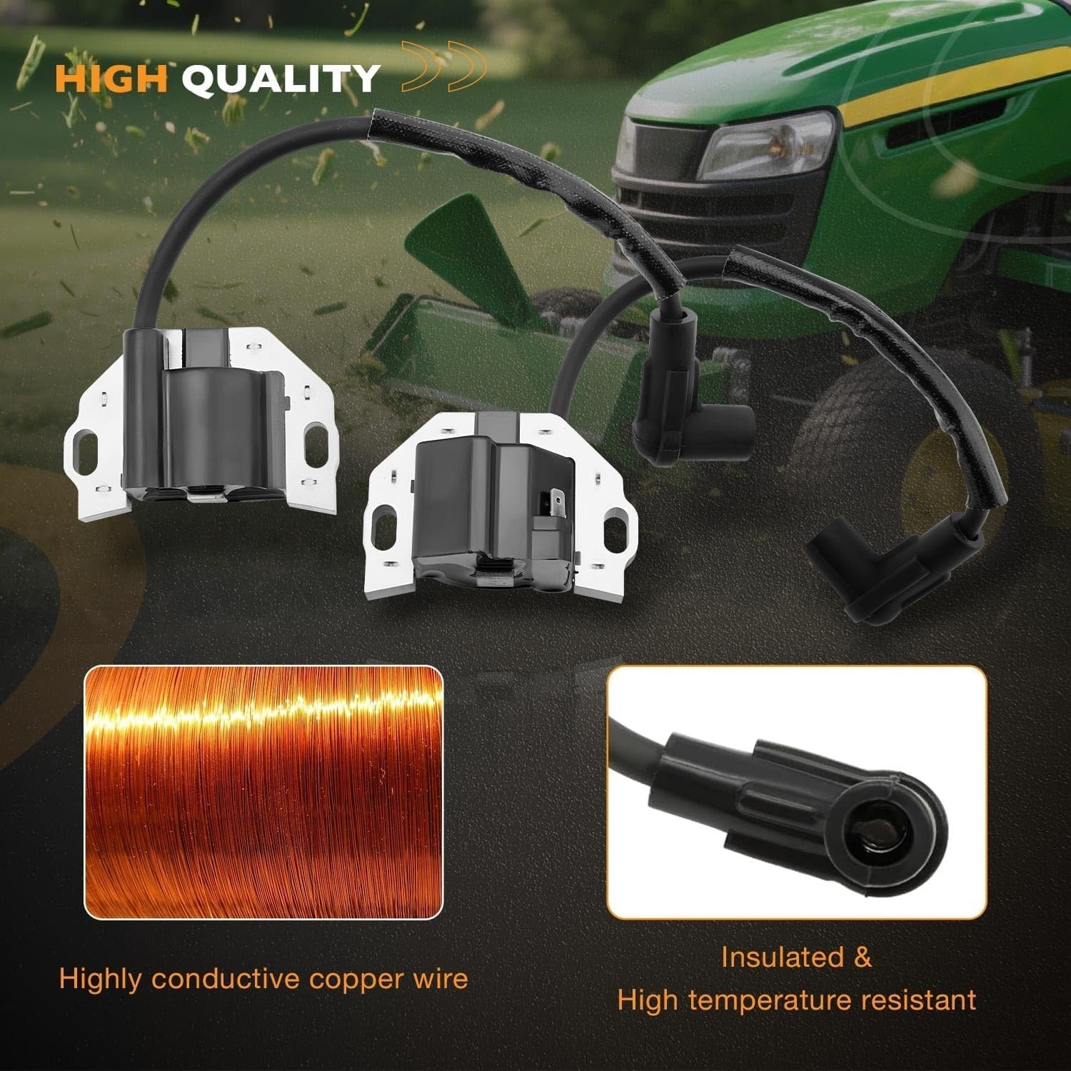 High-Quality Replacement Ignition Coils for Kawasaki Engines - 2-Pack Efficiency