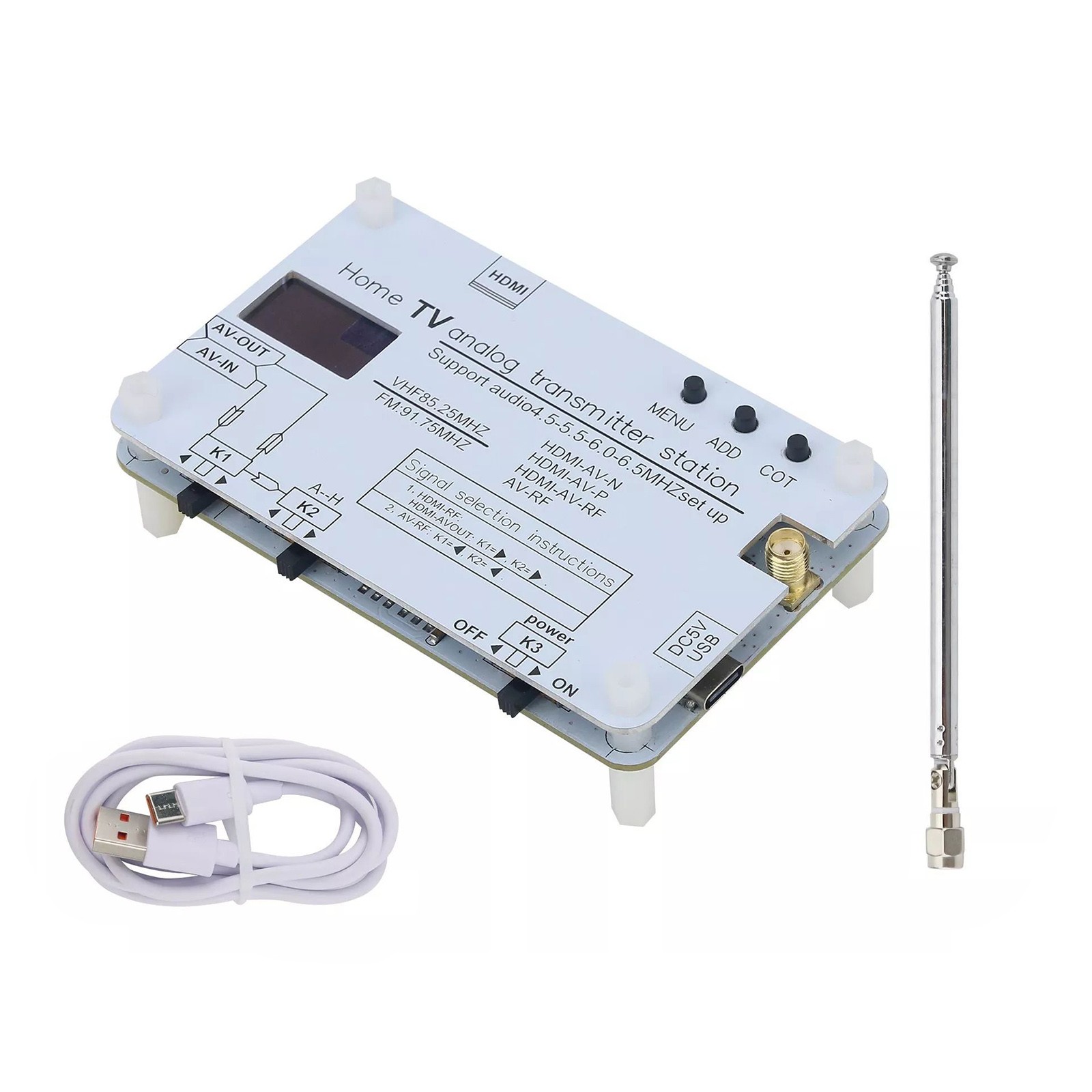 Analog TVs Signal Transmitter Wireless RF Converter AV HDMI FM Radio N-System