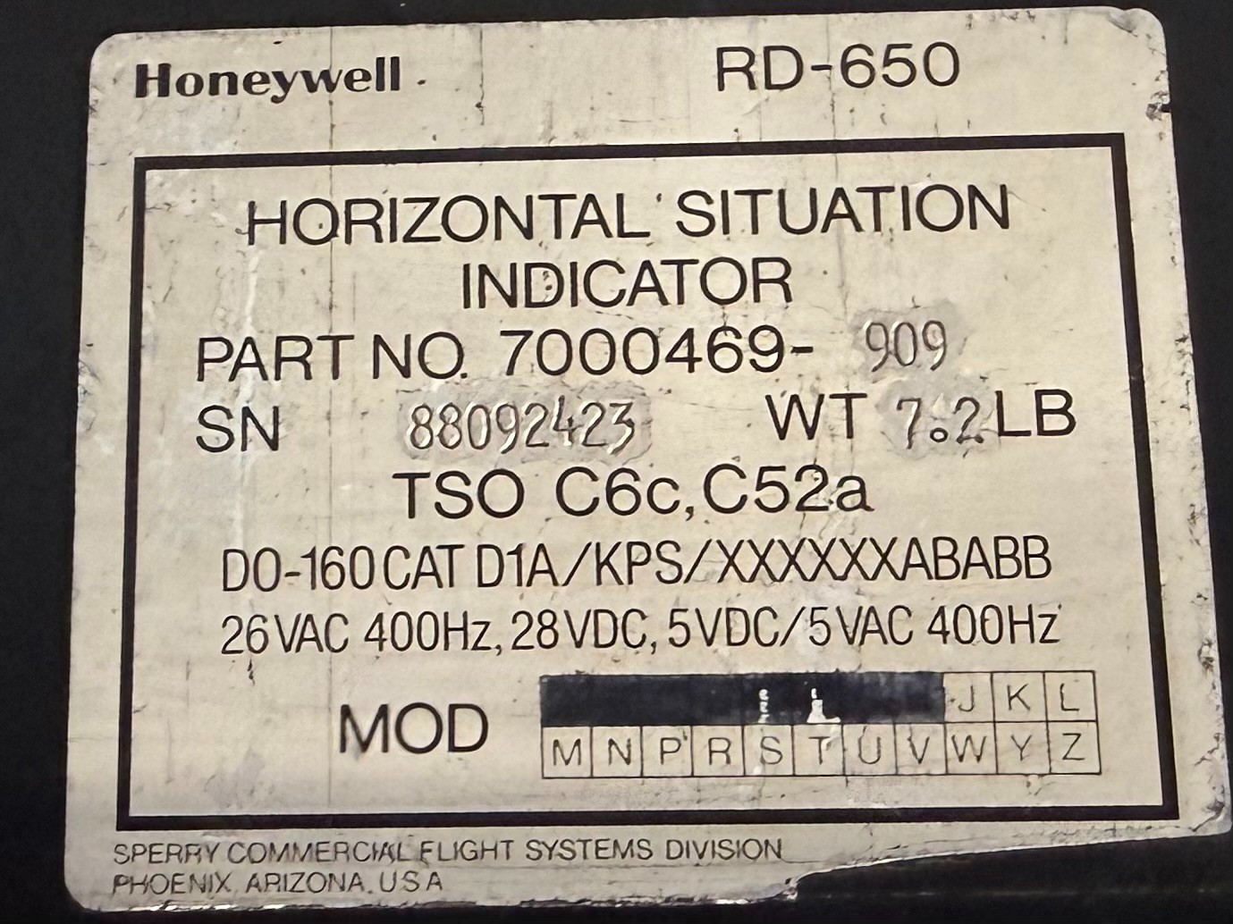 HSI RD650A 7000469-909 Removed Working