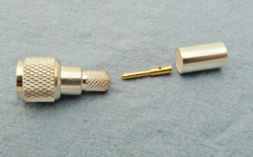 "MALE" mini UHF Crimp Connectors, 6 PACK, 4x Coaxial Cable sizes, Quality Counts