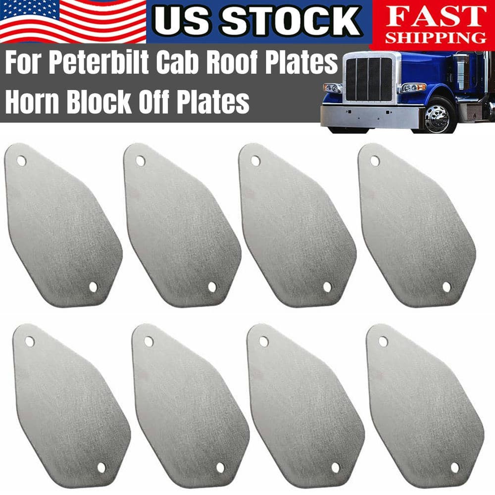 8x CNC Roof Plate Horn Block Off Plates Kit For Peterbilt 379 389 387 378 377 US