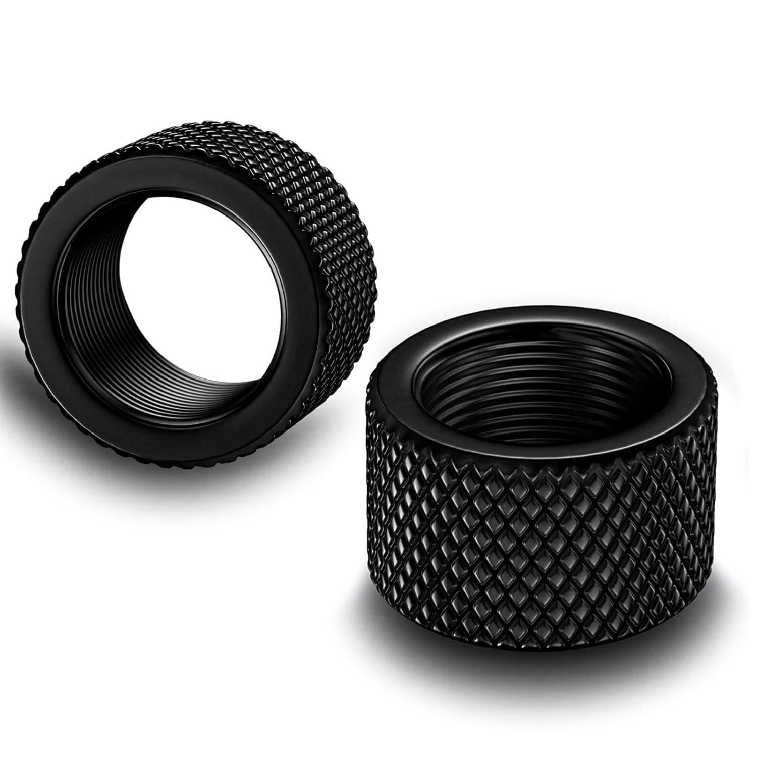 2 Pack Thread Protector, 5/8x24 Steel Adapters (Black) 5/8x24, Black