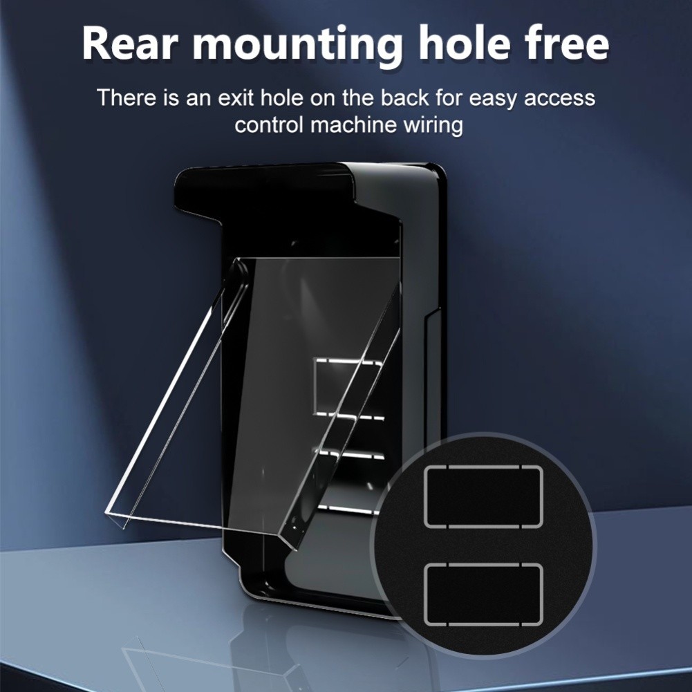 For Access Control Keypad Rainproof Cover Waterproof Sunshade Black ABS