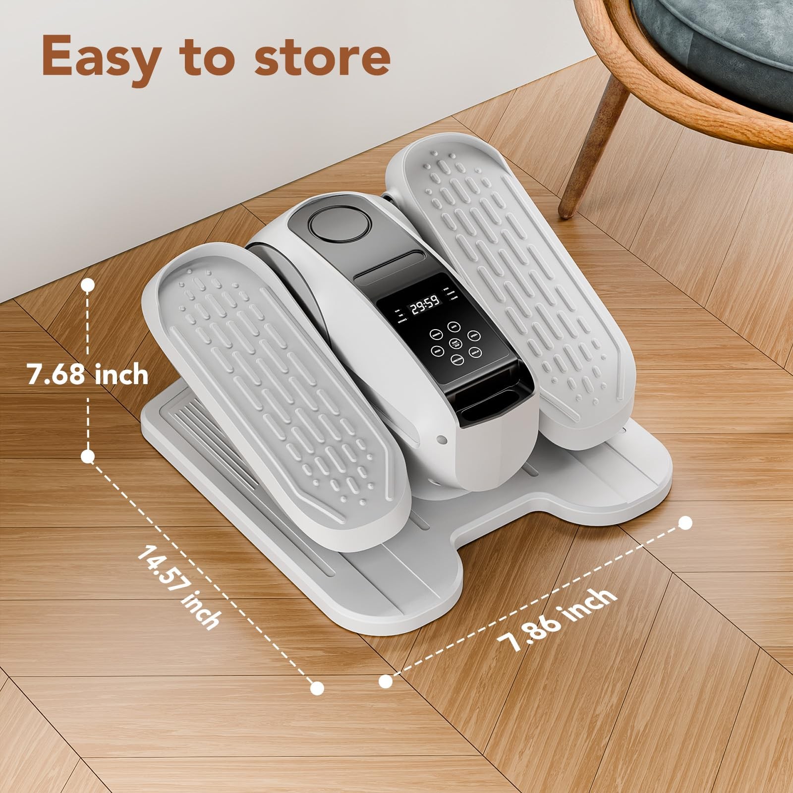 Under Desk Elliptical Exercise Machine, Mini Elliptical Leg Exerciser As See...