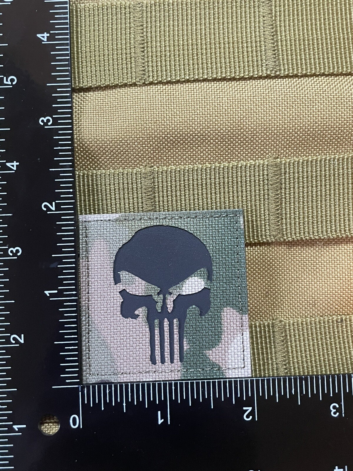 Punisher Skull infrared IR Multicam Patch tactical laser Hook Loop 2x2
