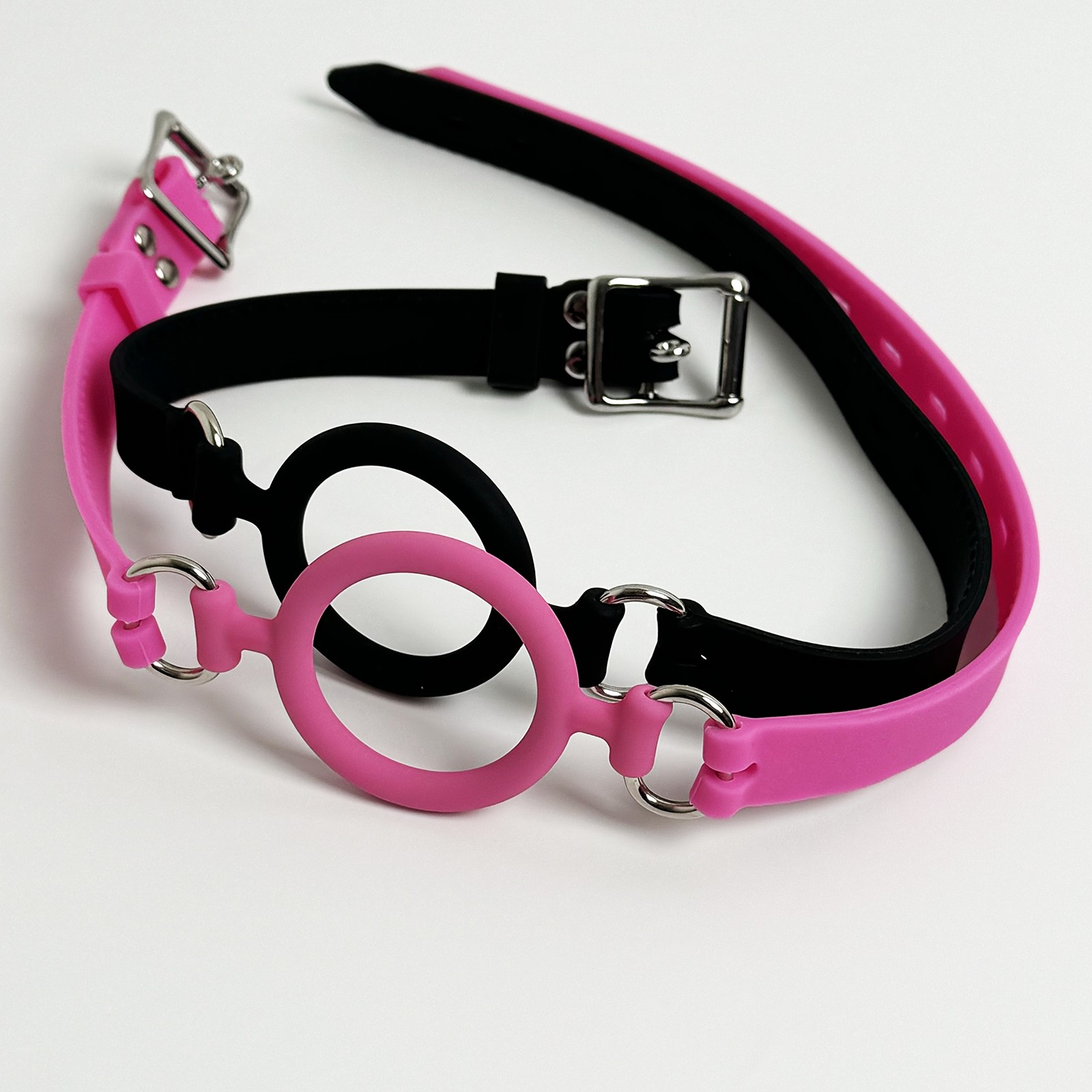 Silicone Open Mouth Gag Flirting O-Ring Oral Plug Restraint Harness Roleplay SM