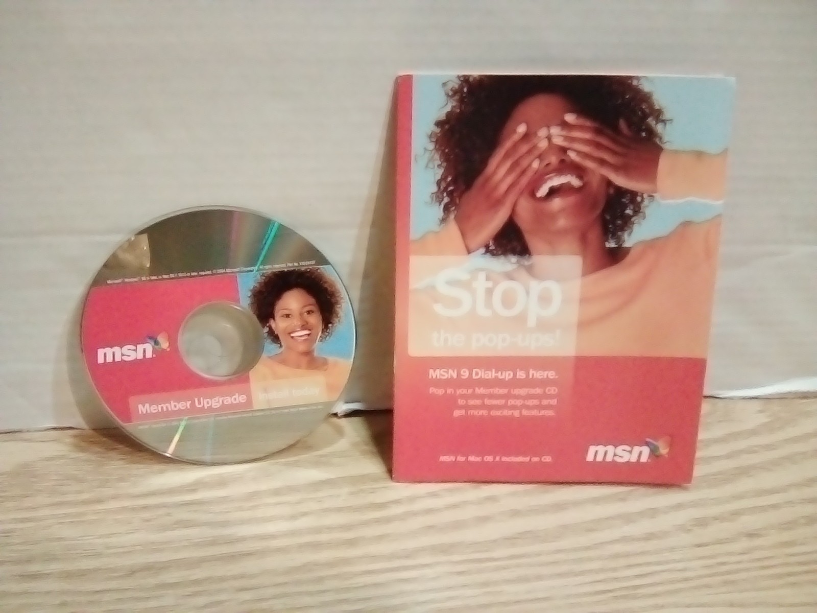 Stop the pop-ups! Microsoft Network MSN 9 Install Disc Members Upgrade CD.
