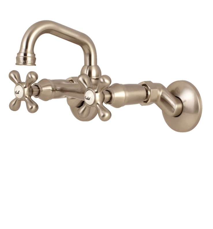 Kingston Brass KS212 Kingston 1.8 GPM Widespread Bridge Bar - Nickel